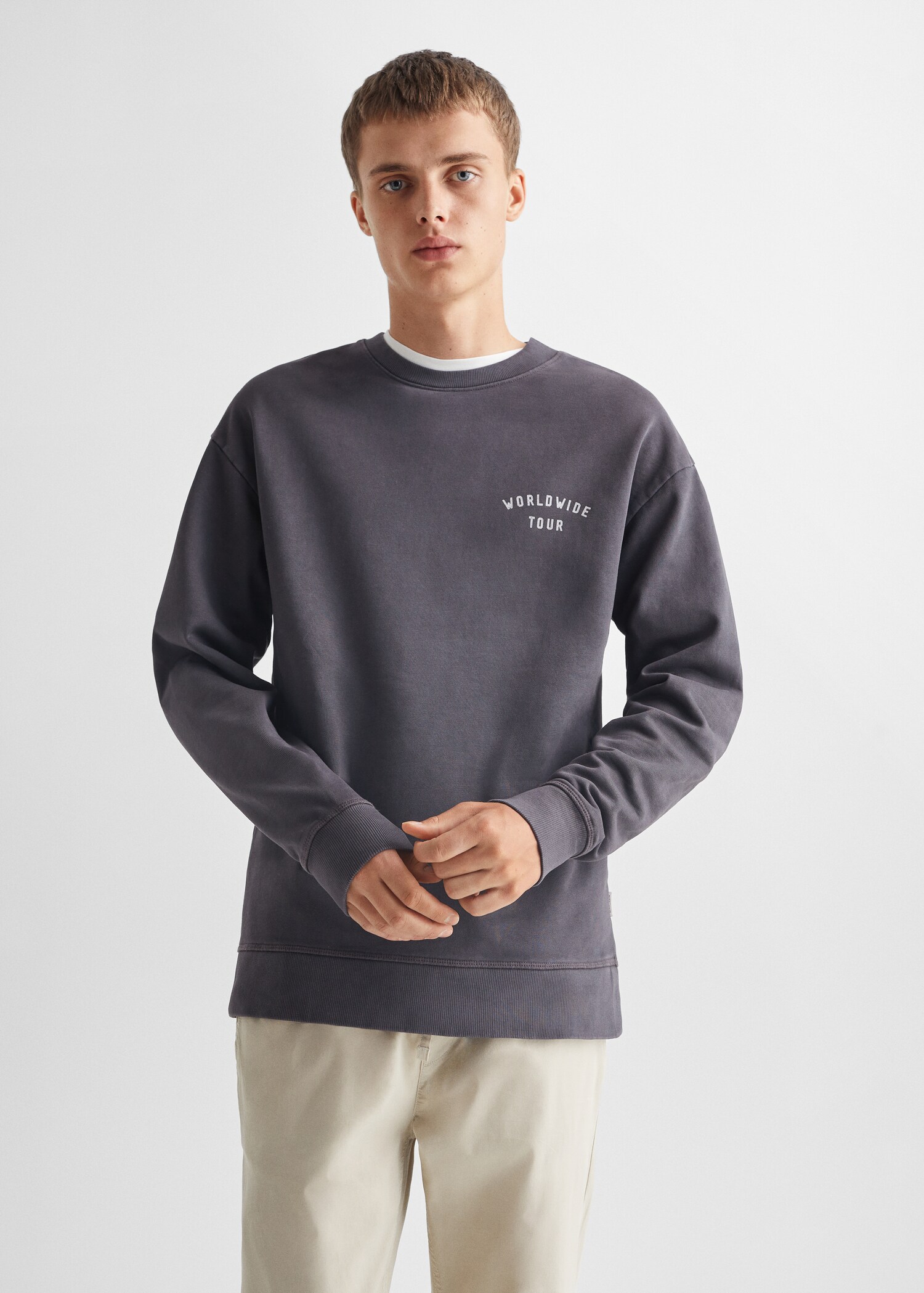 Sweat-shirt coton imprimé - Plan moyen
