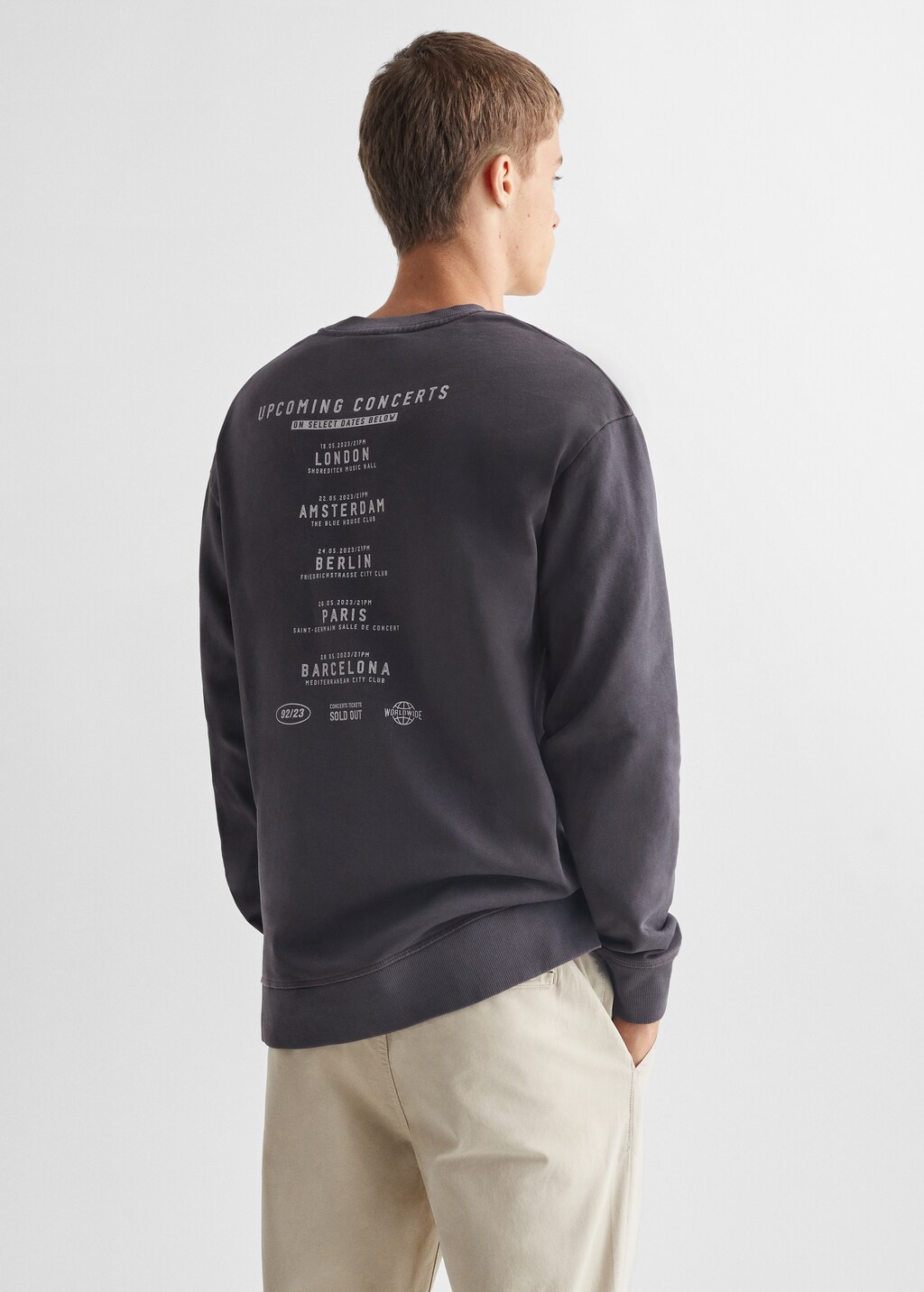 Printed cotton sweatshirt - Teen Boy | MANGO OUTLET USA