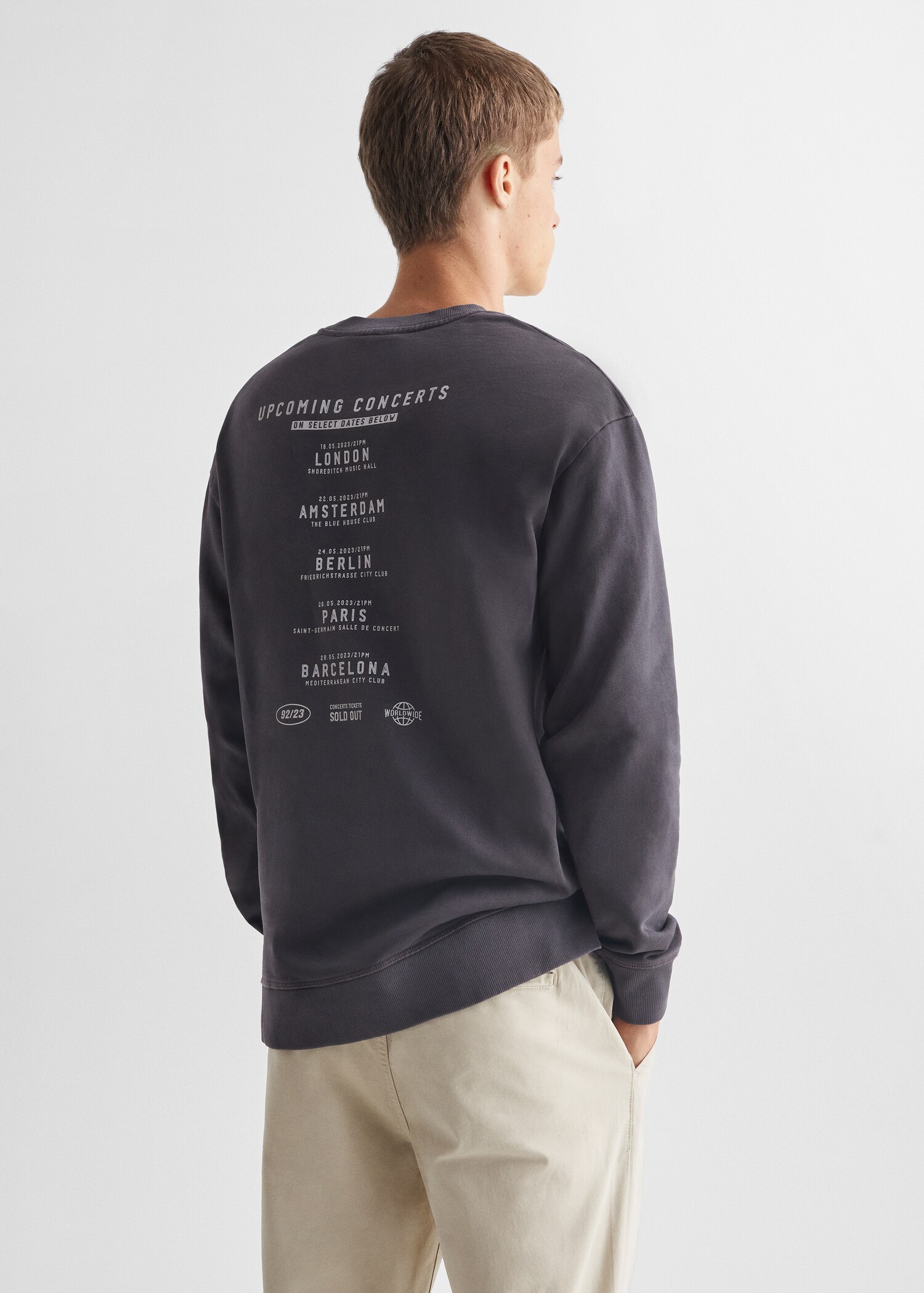 Sweat-shirt coton imprimé - Verso de l’article