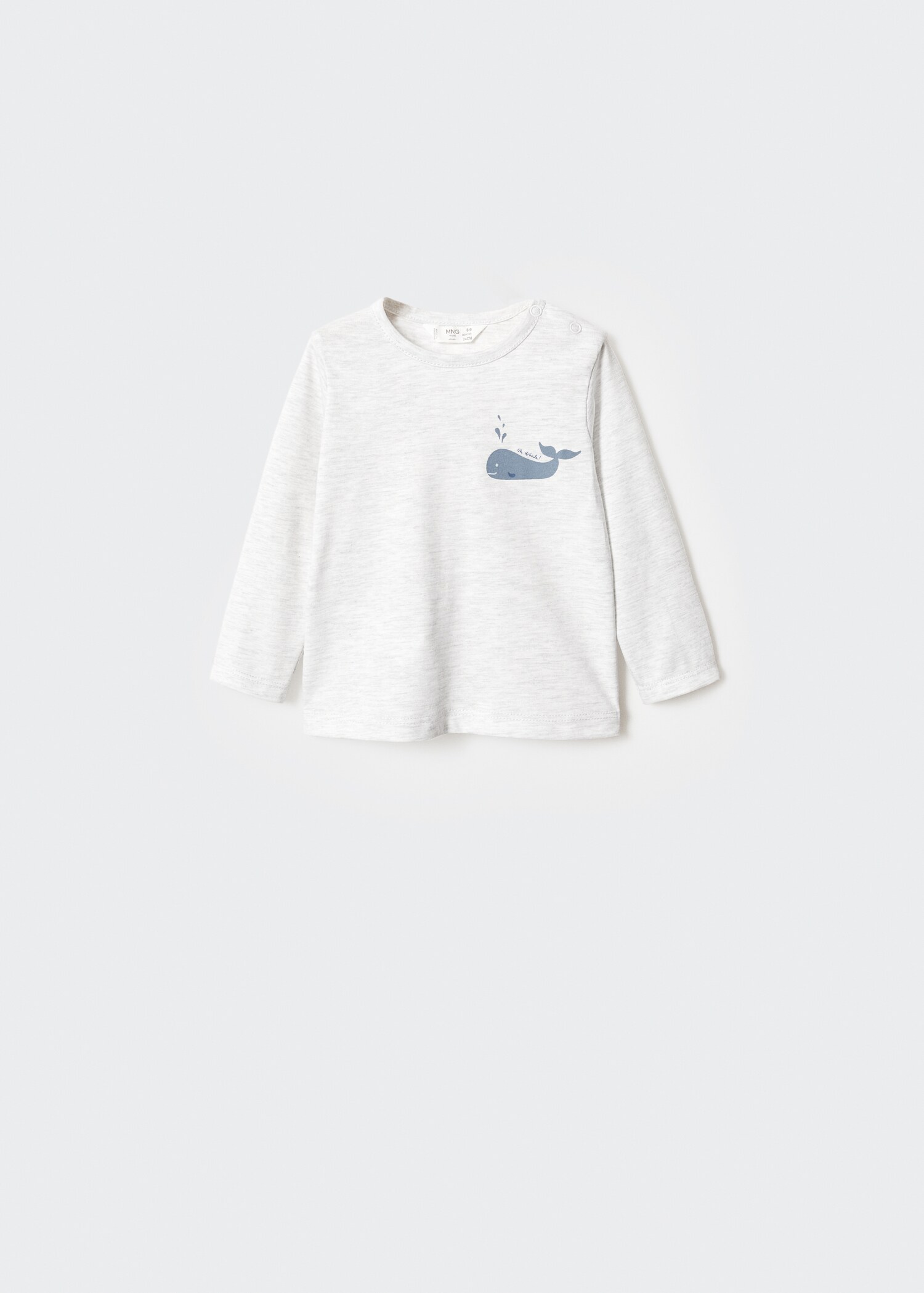 Langärmliges Baumwoll-T-Shirt - Artikel ohne Model