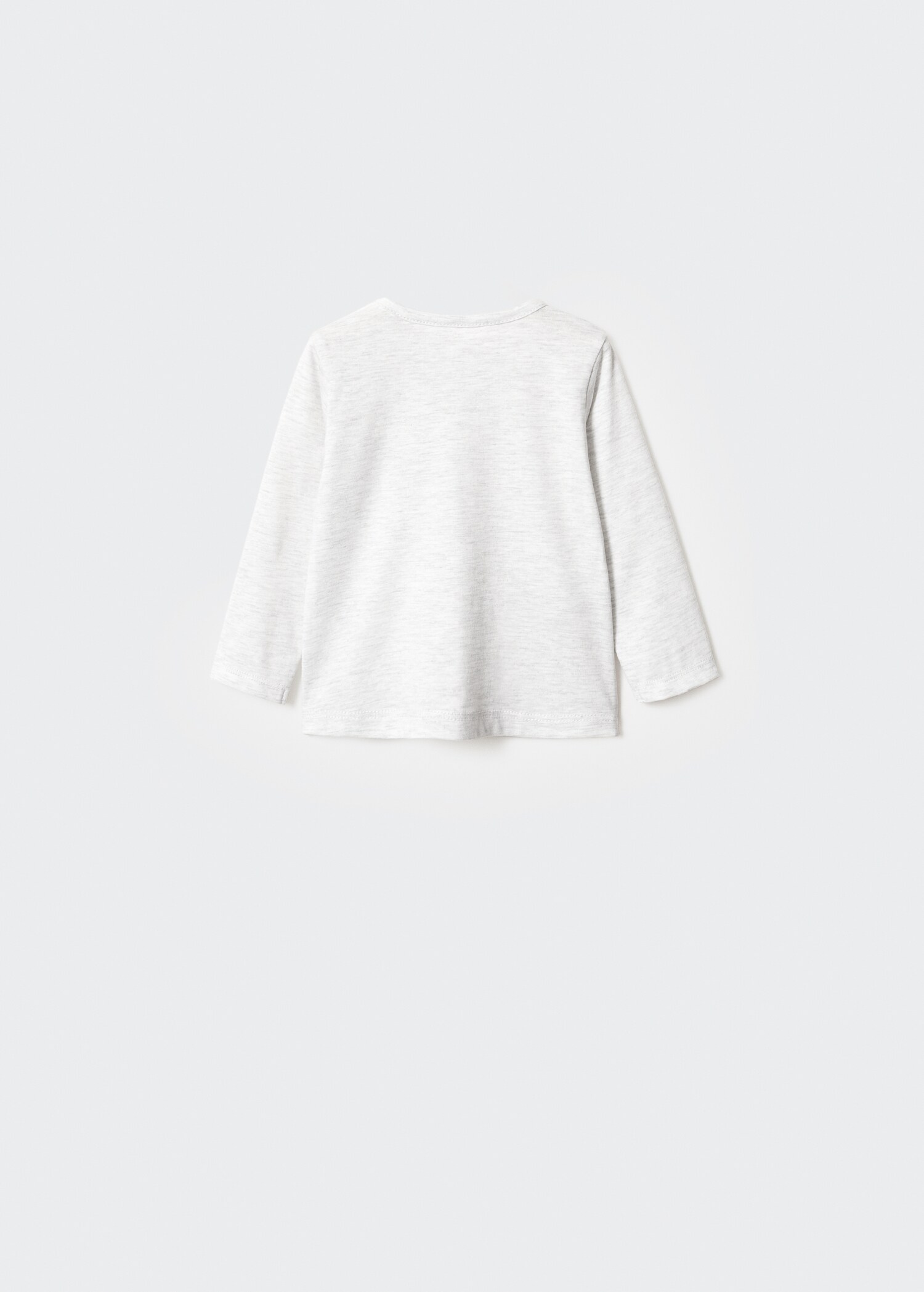 Langärmliges Baumwoll-T-Shirt - Rückseite des Artikels