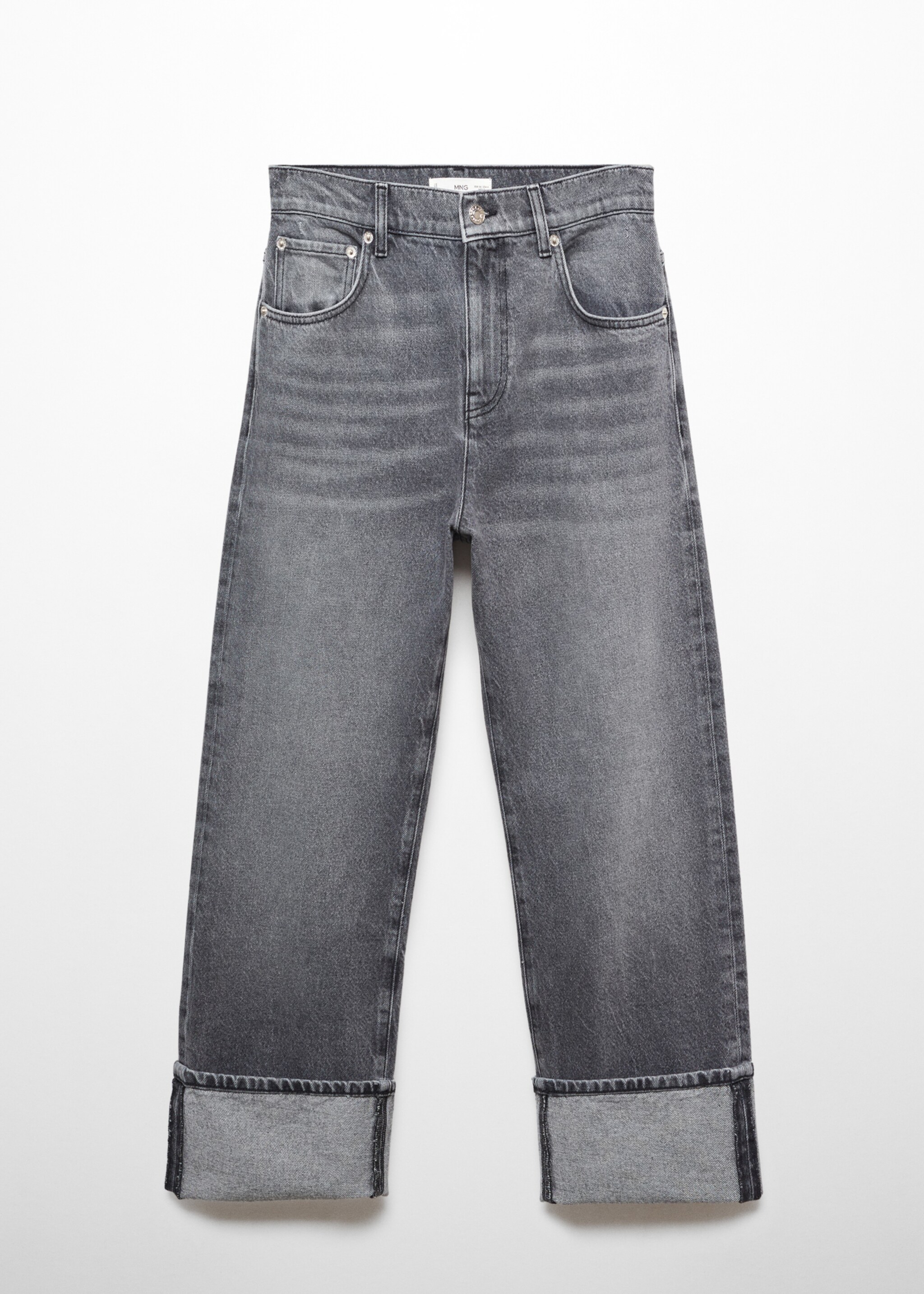 Wideleg jeans with turned-up hem - Article without model