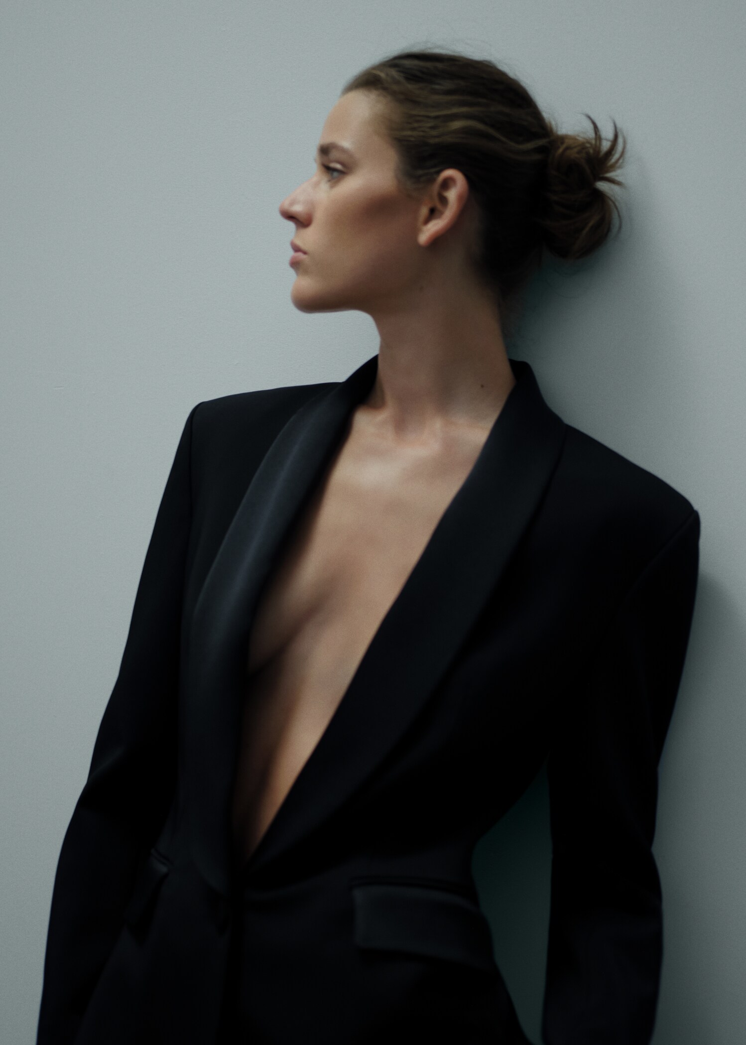 Suit jacket with satin details - Details of the article 1