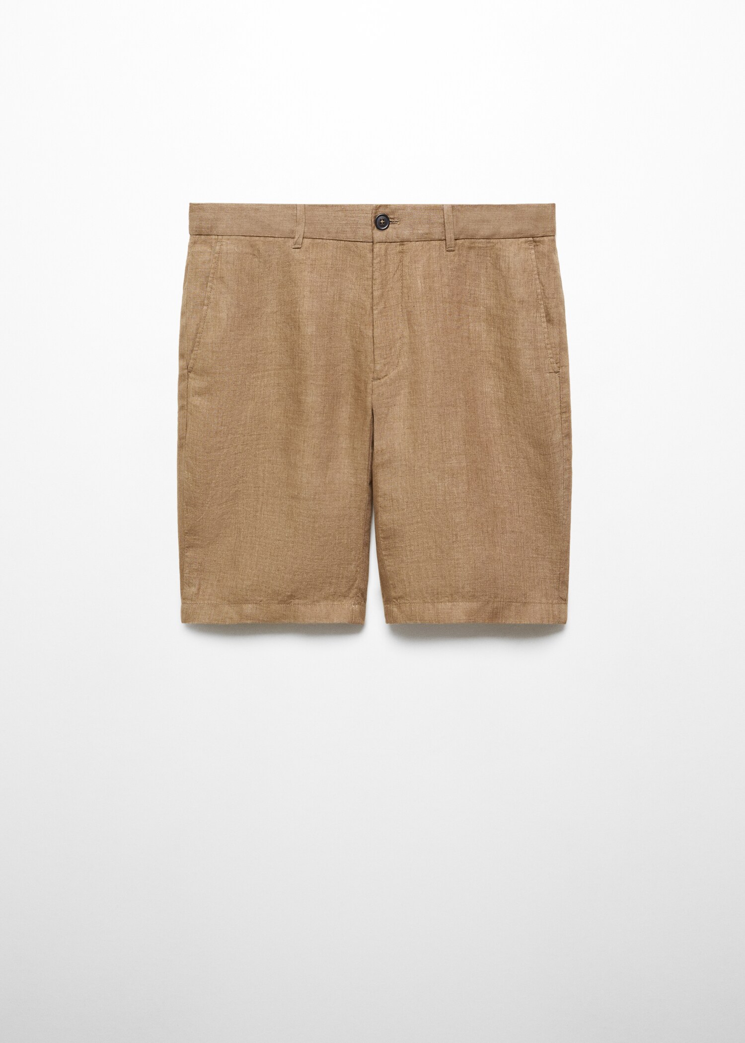 Slim-fit linen bermuda shorts - Article without model