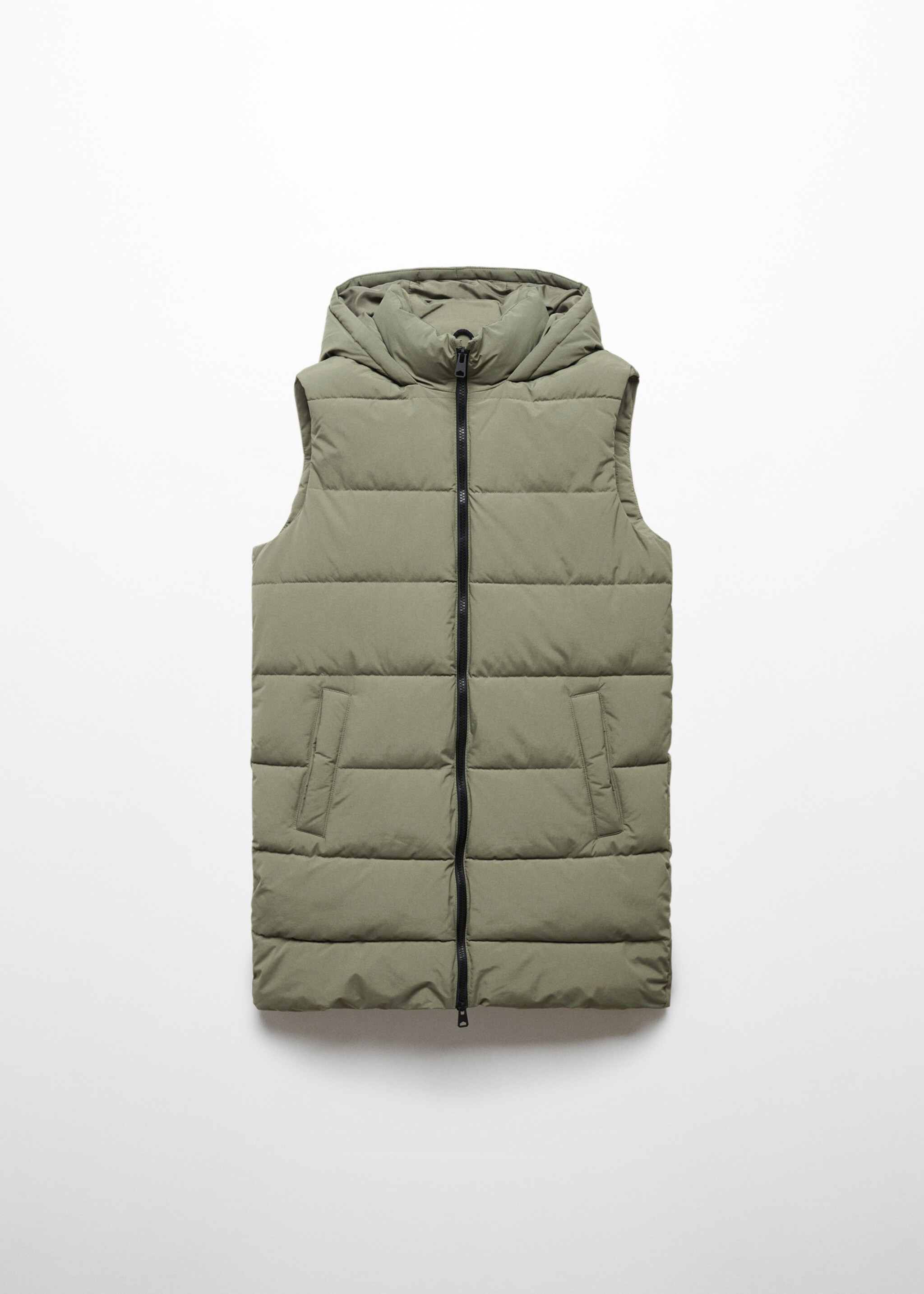 Long quilted gilet - Article without model