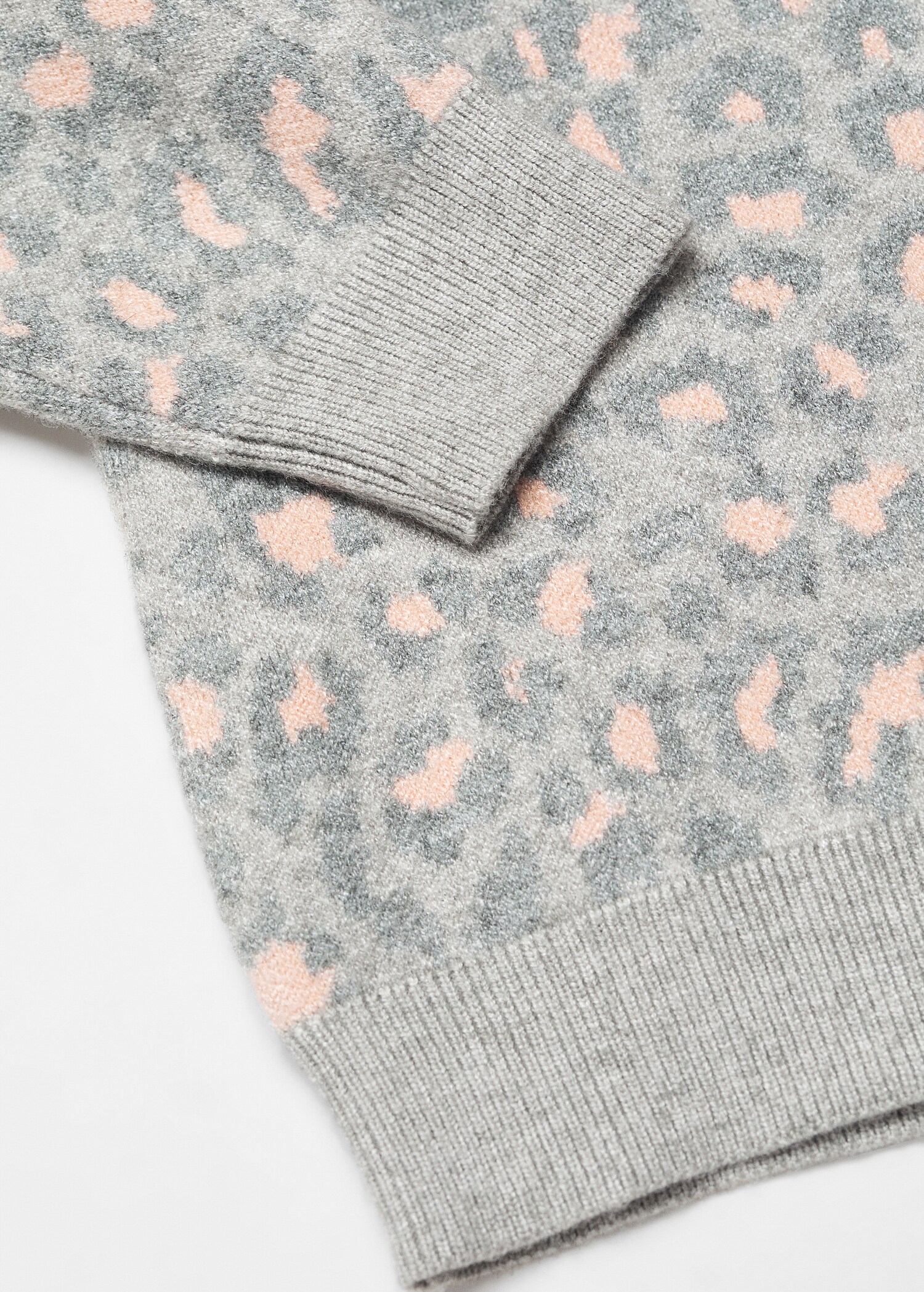Stickad sweatshirt med tryck - Detaljer om artikeln 0