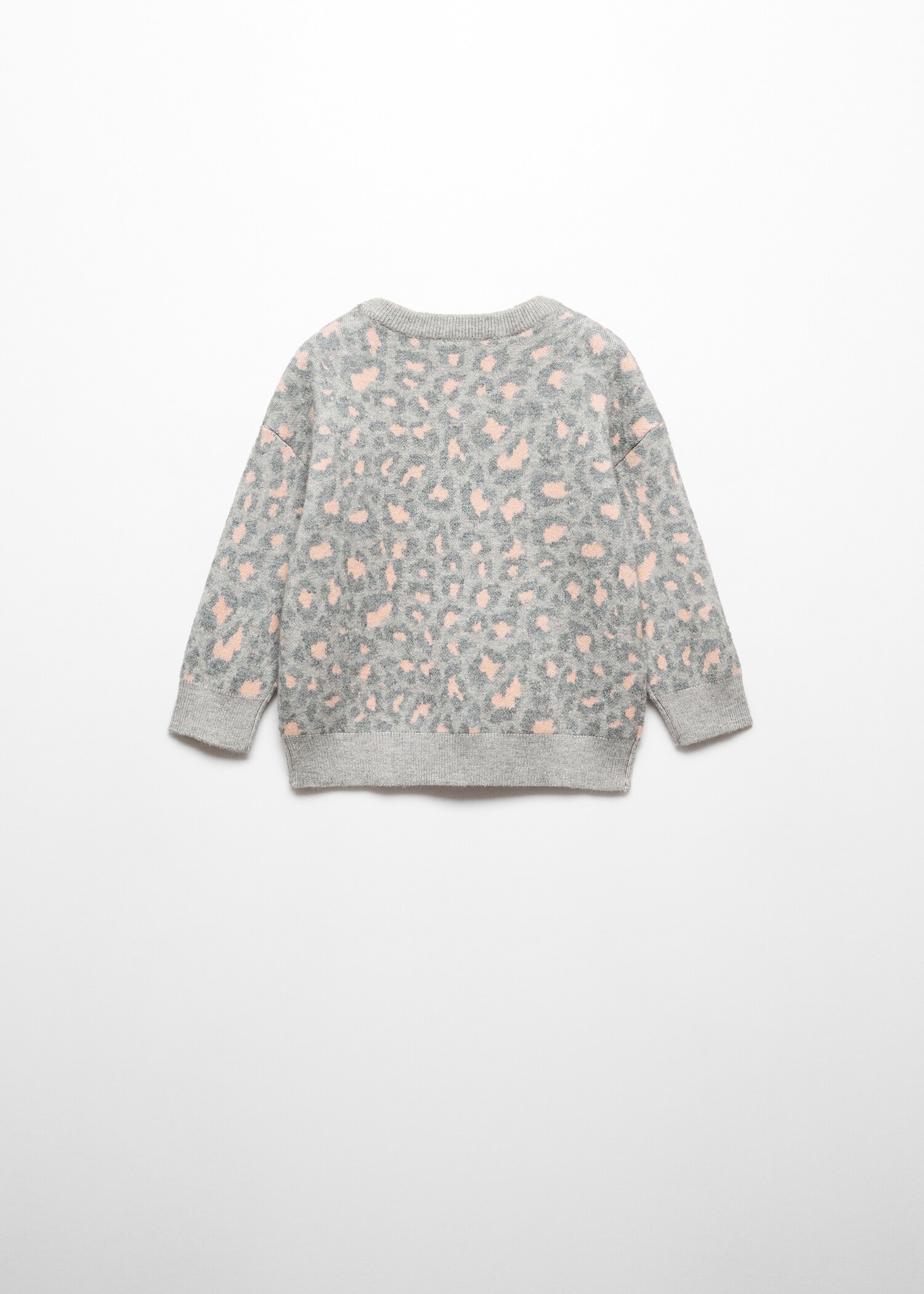 Stickad sweatshirt med tryck - Artikelns baksida