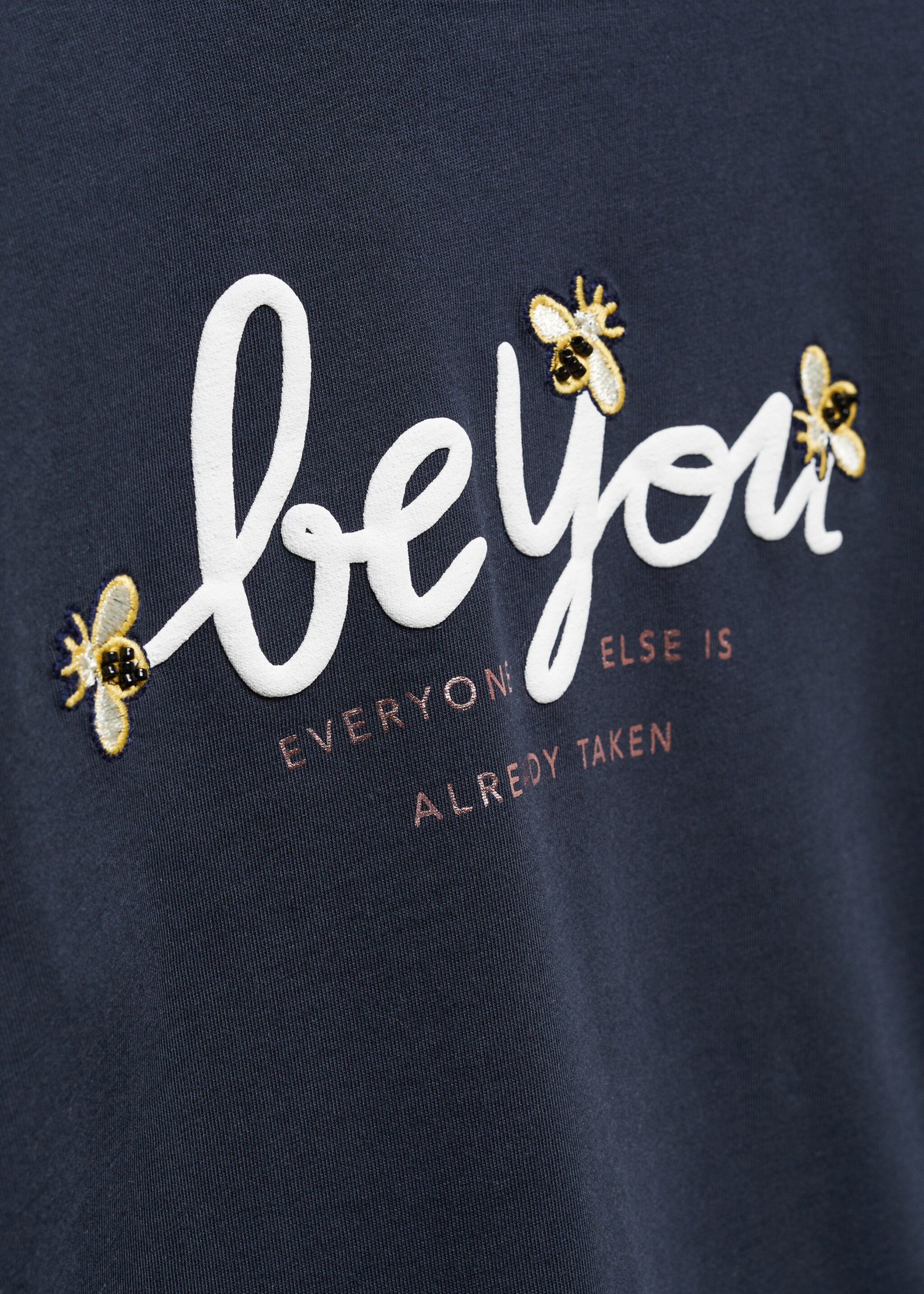 Printed long sleeve t-shirt - Details of the article 8, Navy. Ref: 57075150-00.