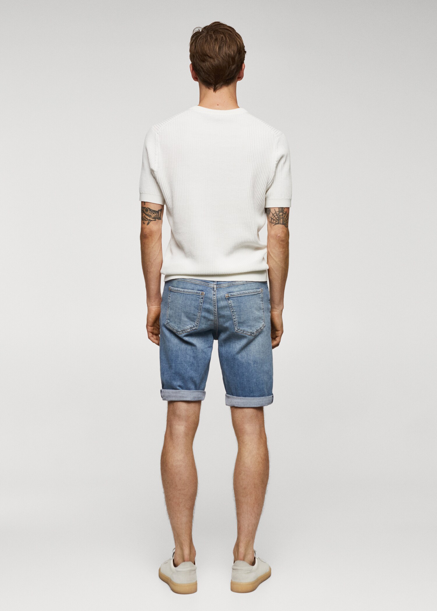 Slim Fit-Jeans-Bermudashorts - Rückseite des Artikels