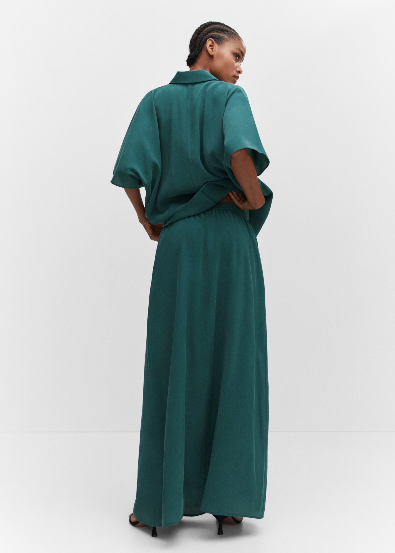 Modal skirt with elastic waist - Reverse of the article