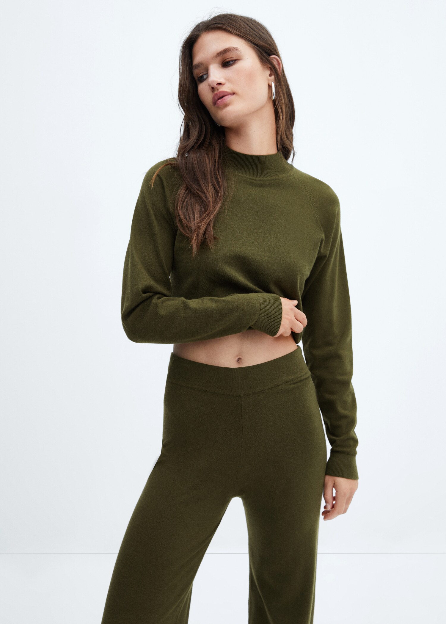 Knitted wideleg trousers - Medium plane