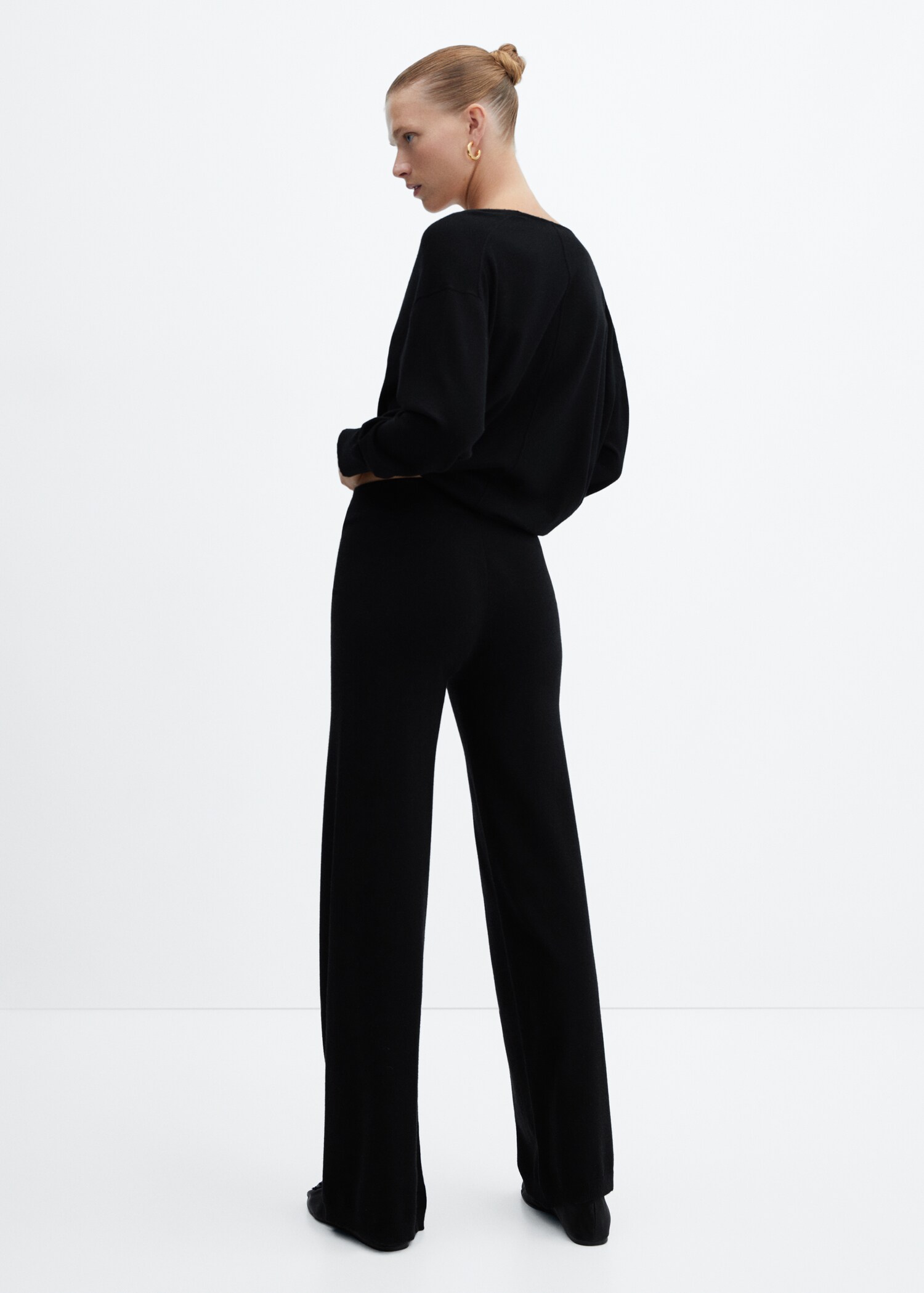 Knitted wideleg trousers - Reverse of the article