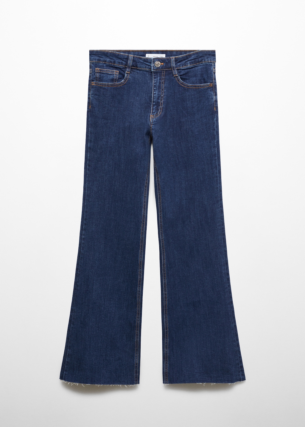 Jeans flare bordi sfilacciati