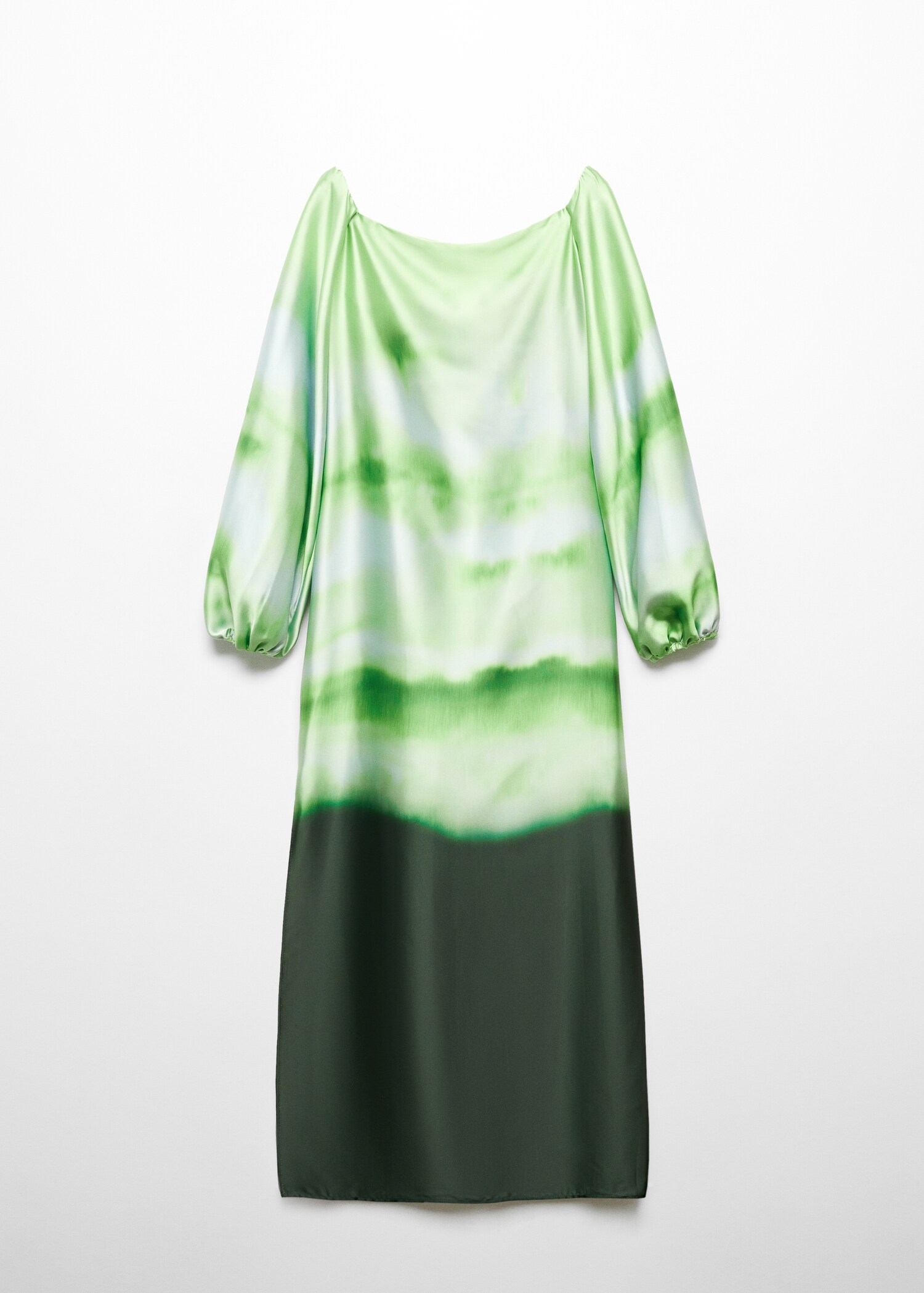 Schulterfreies Kleid mit Farbverlauf - Artikel ohne Model