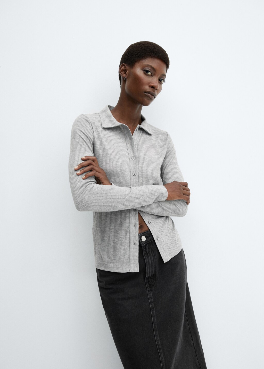 Camicia maglia coste