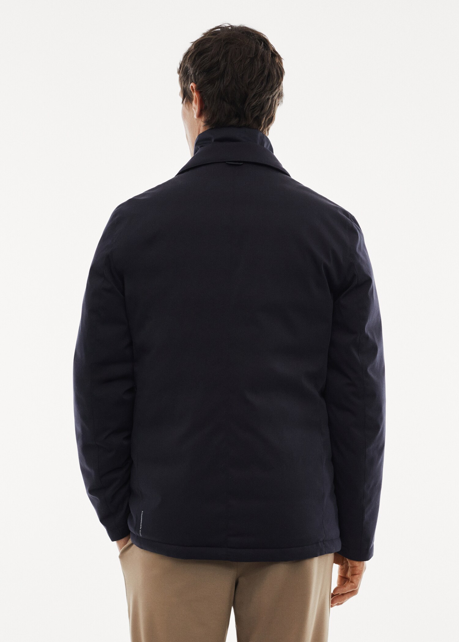 Chaqueta water repellent relleno pluma - Reverso del artículo