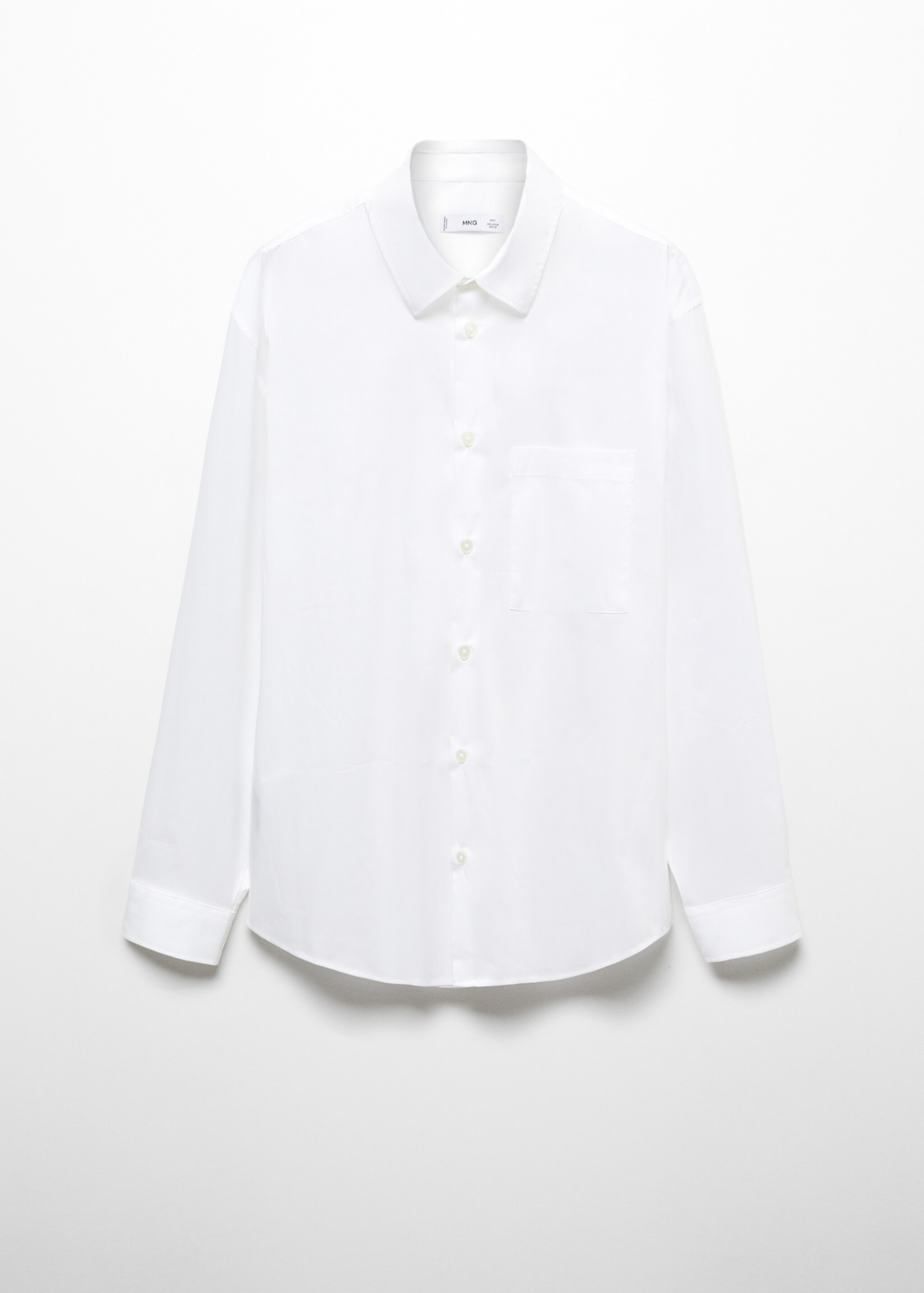 Relaxed fit cotton pocket shirt - Article without model, White. Ref: 57075950-00.