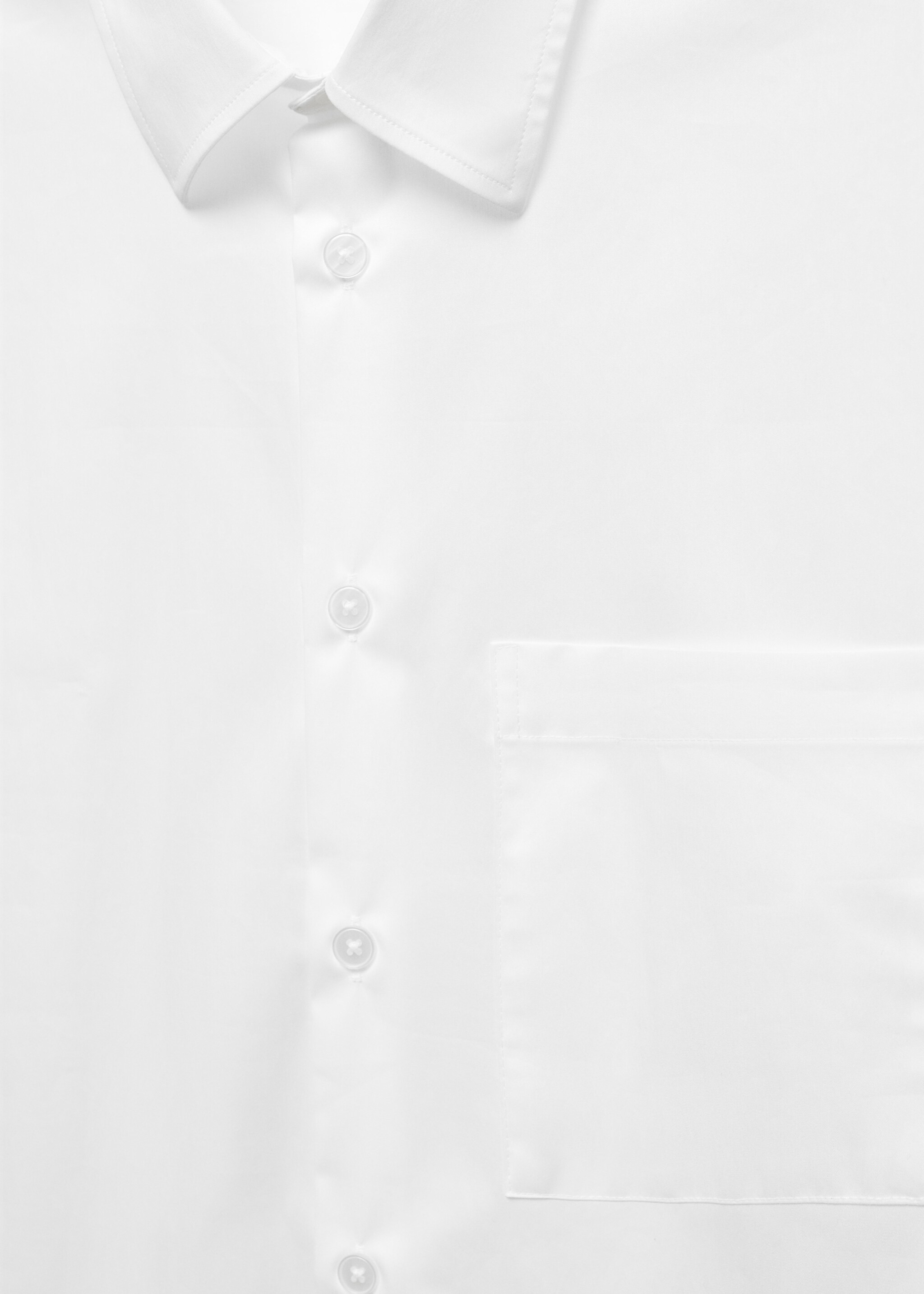 Relaxed fit cotton pocket shirt - Details of the article 8, White. Ref: 57075950-00.