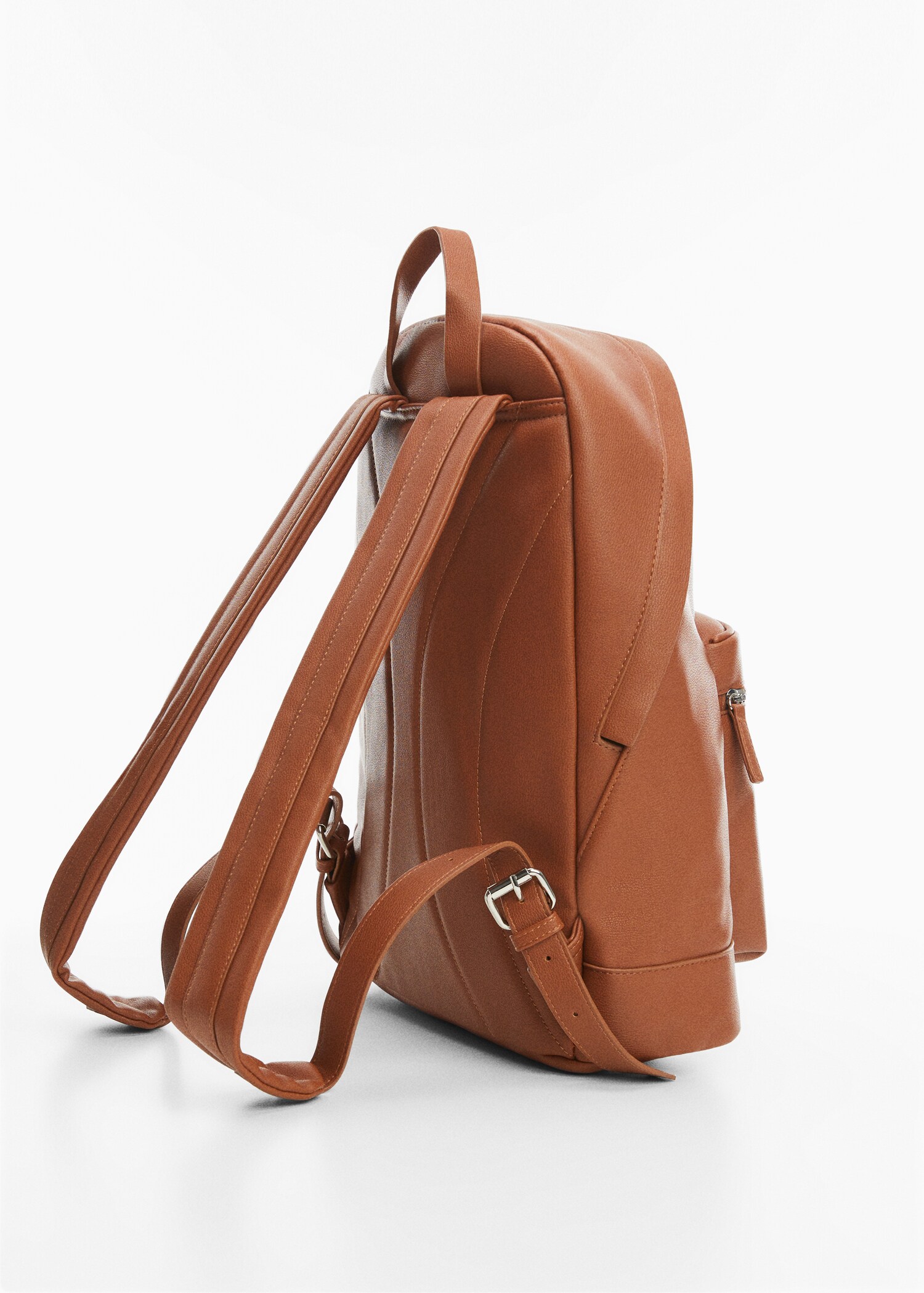 Leather-effect backpack - Medium plane