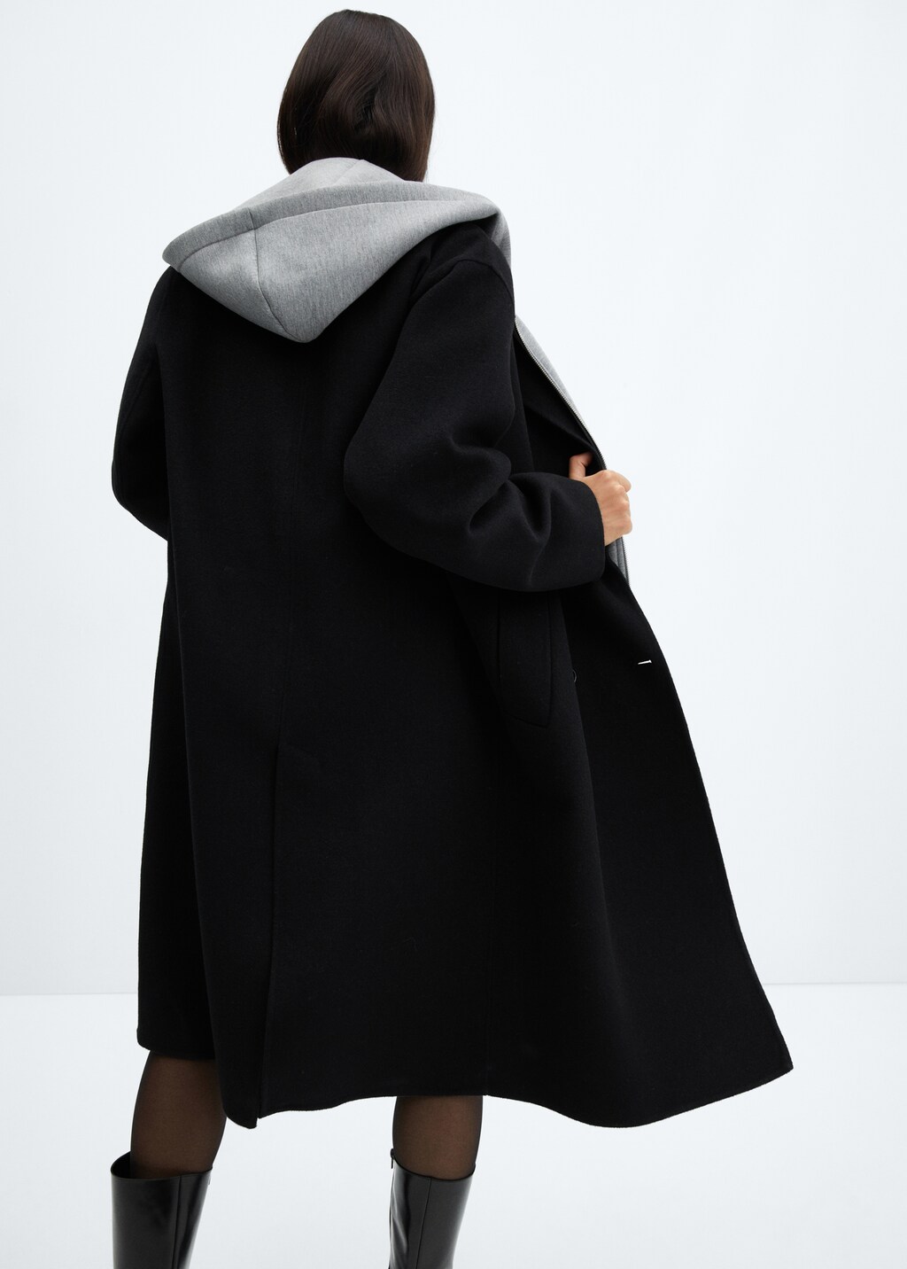 コート BLACK WOOL COAT WOOL BLEND COAT - Black | ZARA United States
