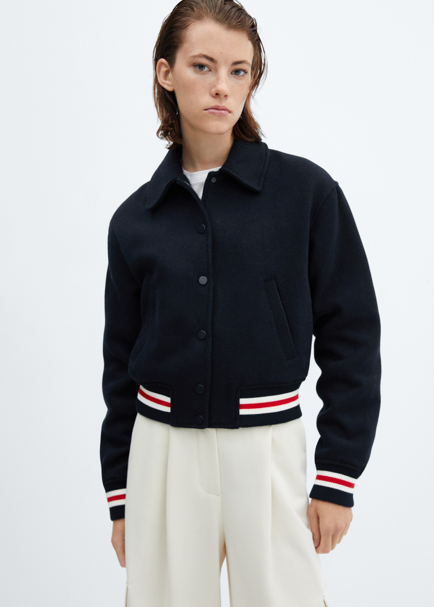 Oversized woollen bomber jacket - Medium plane