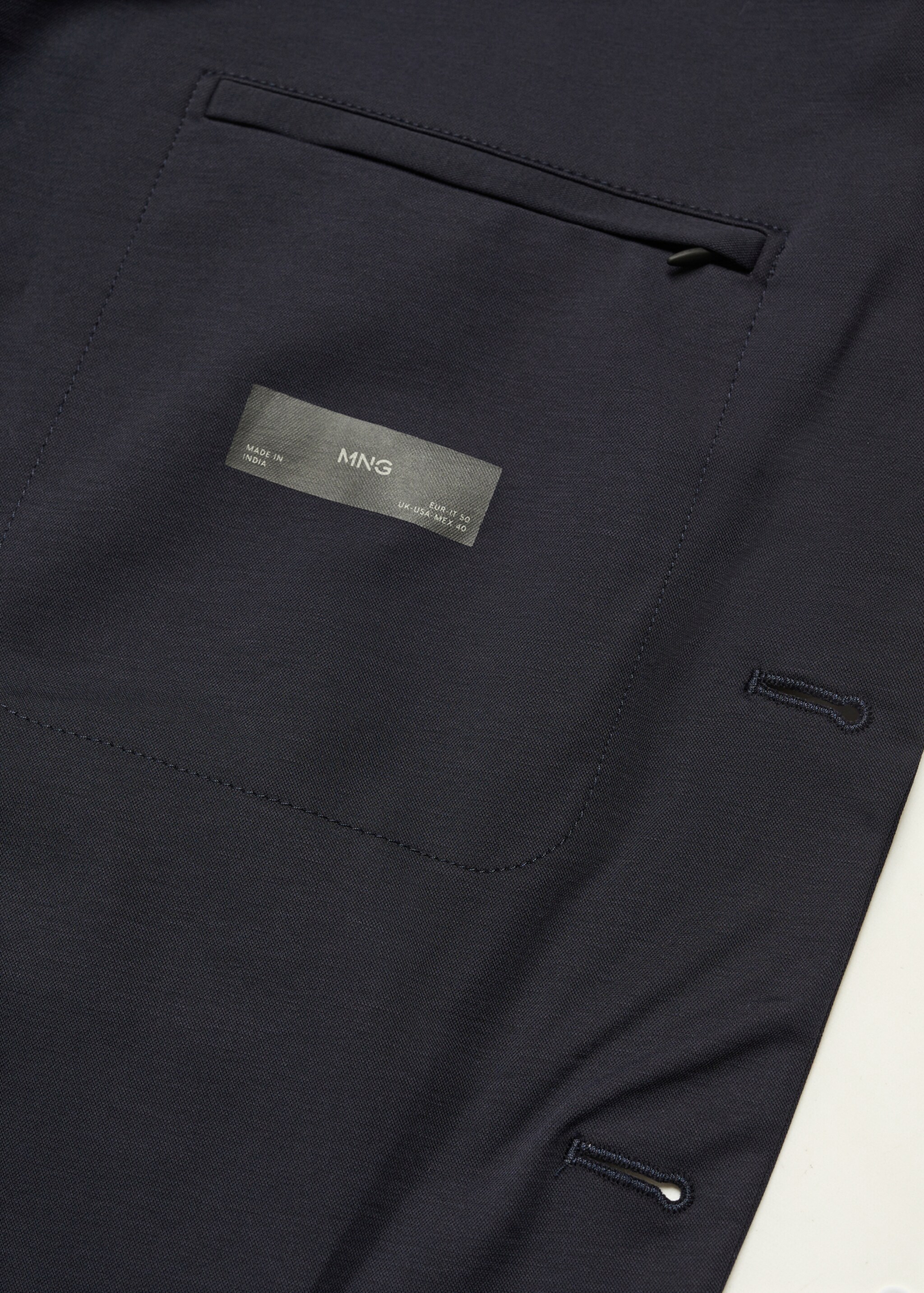 Slim-fit stretch suit jacket - Details of the article 8