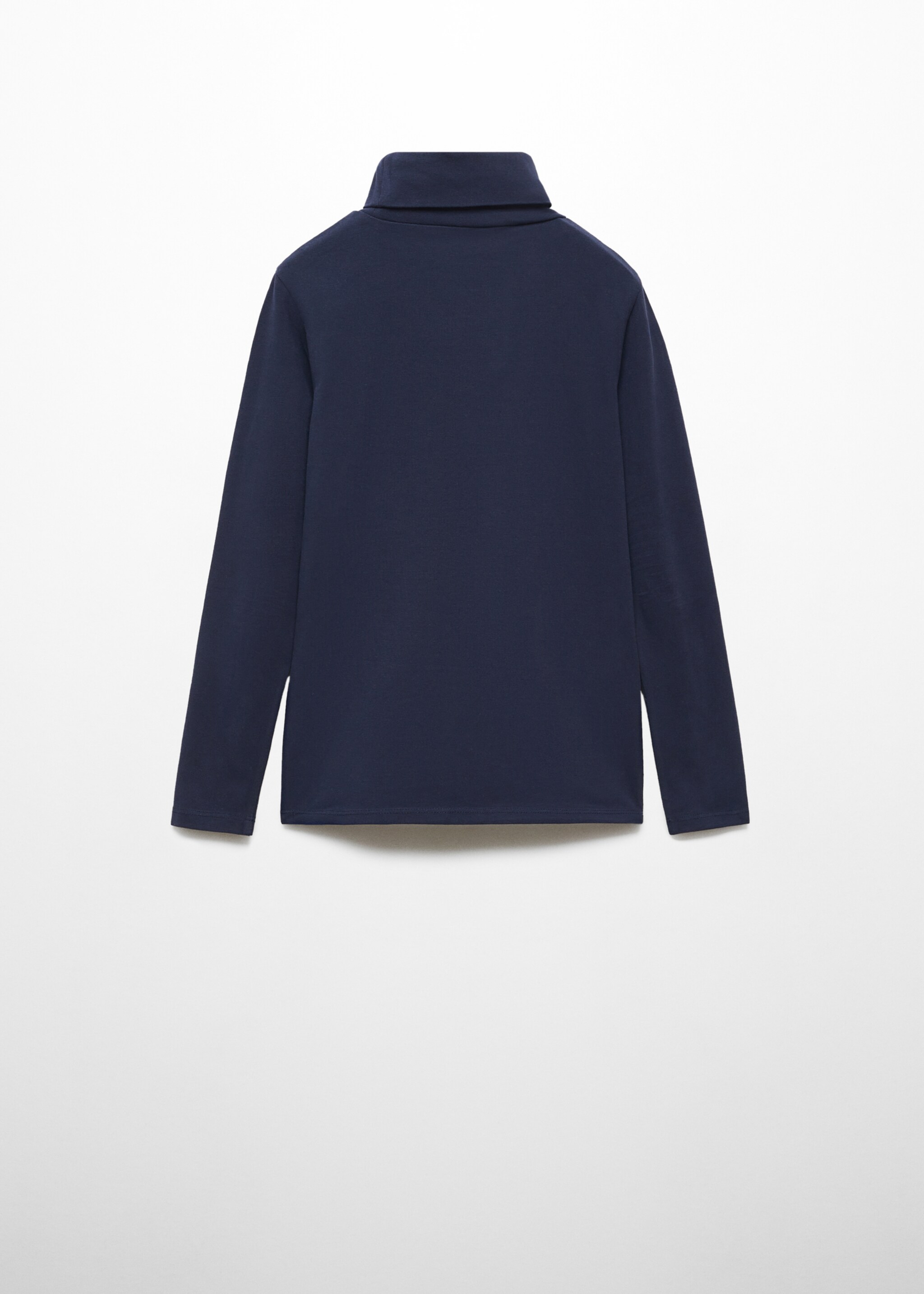 Turtleneck long-sleeved t-shirt - Reverse of the article, Dark Navy. Ref: 57075960-00.