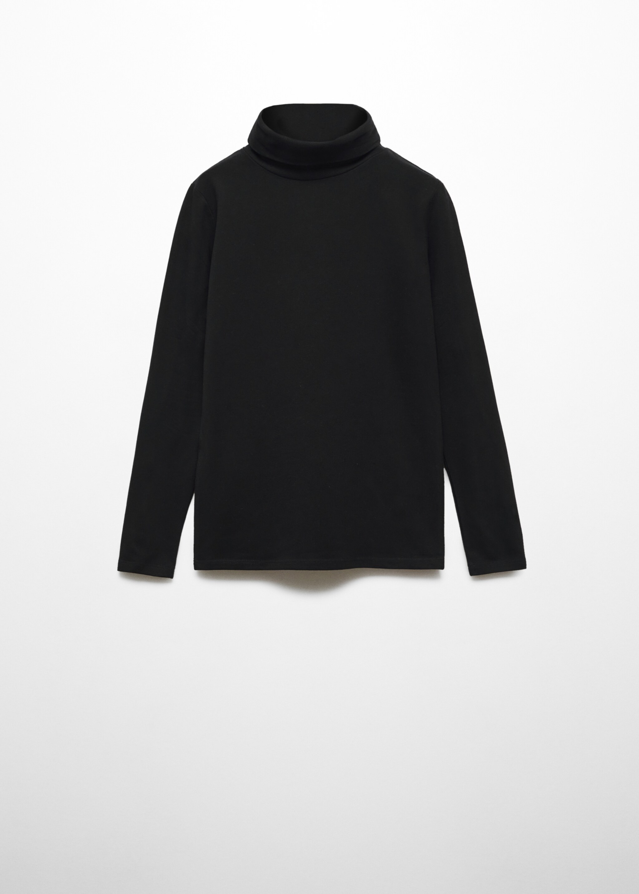Turtleneck long-sleeved t-shirt - Article without model, Black. Ref: 57075960-00.