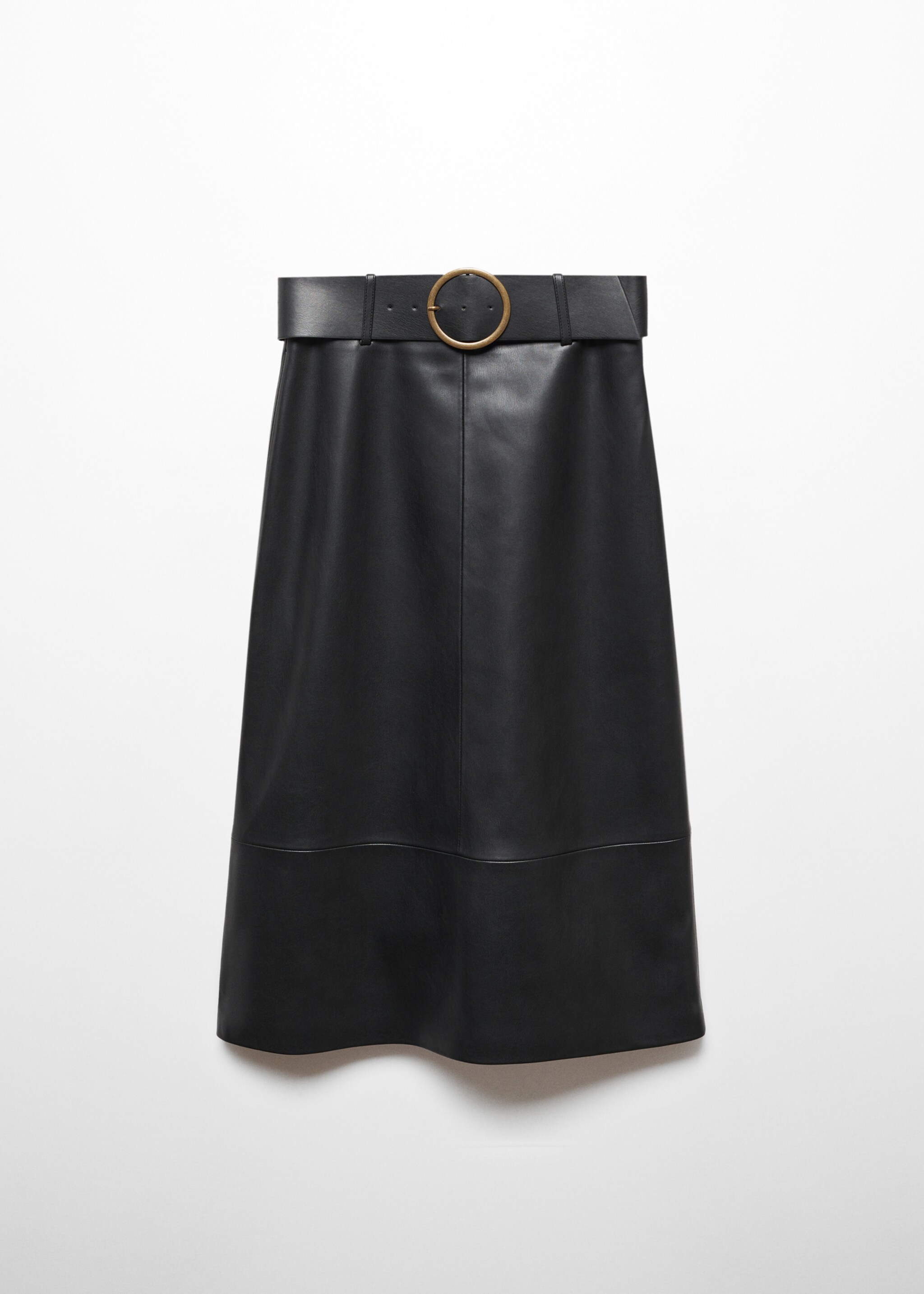 Midirok met ceintuur en leerlook - Artikel zonder model
