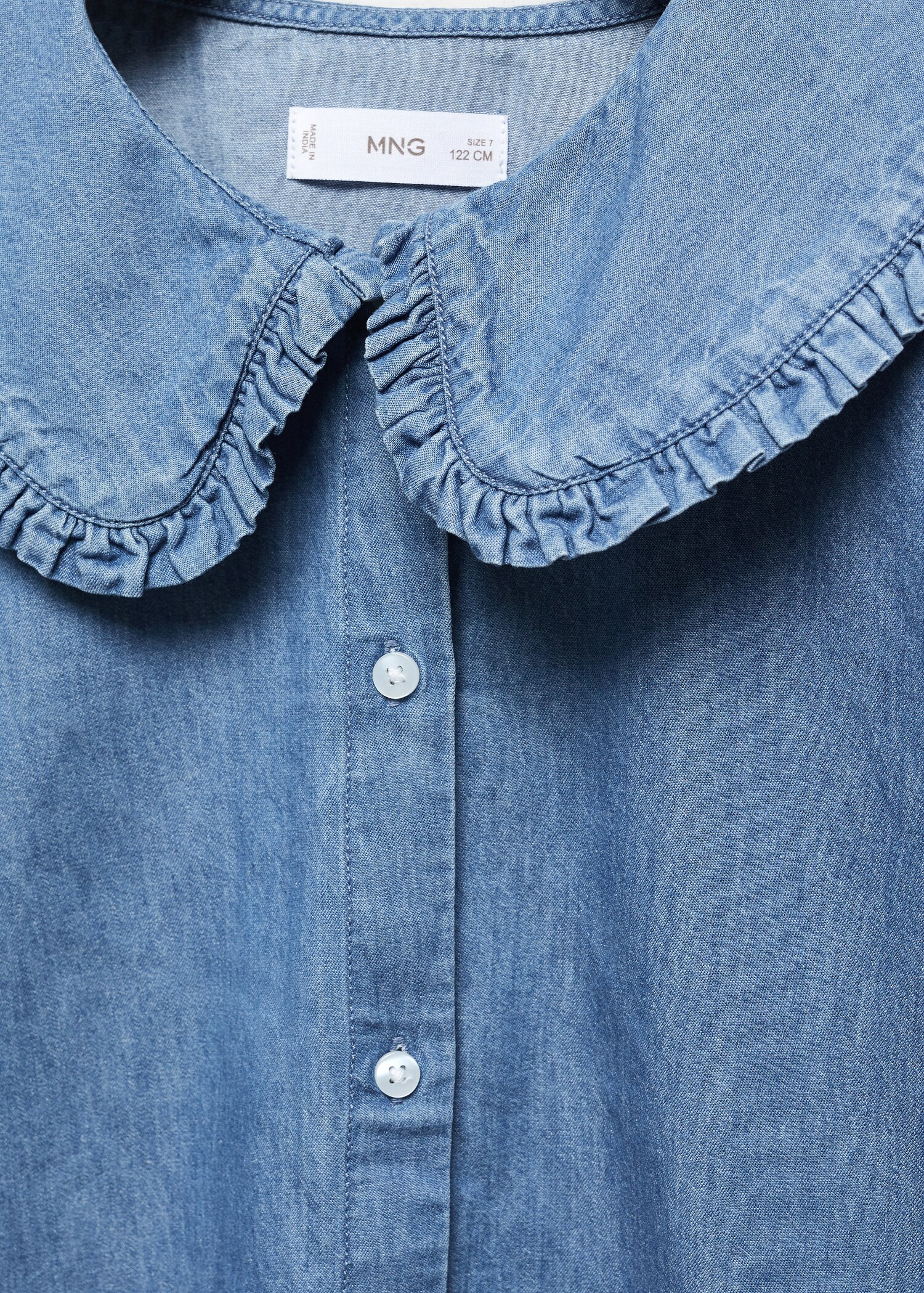 Blouse denim col Claudine - Détail de l'article 8