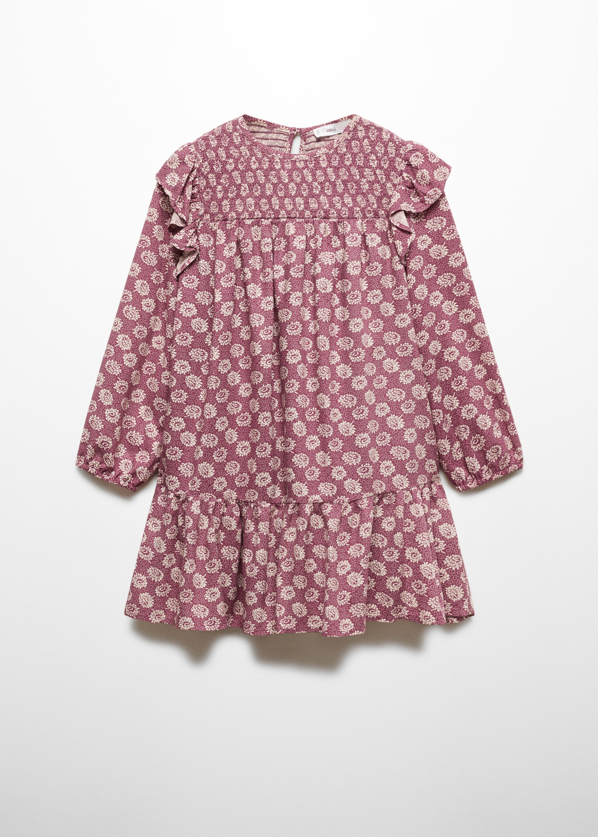 Bedrucktes Rüschenkleid - Artikel ohne Model, Lila. Ref: 57075972-00.