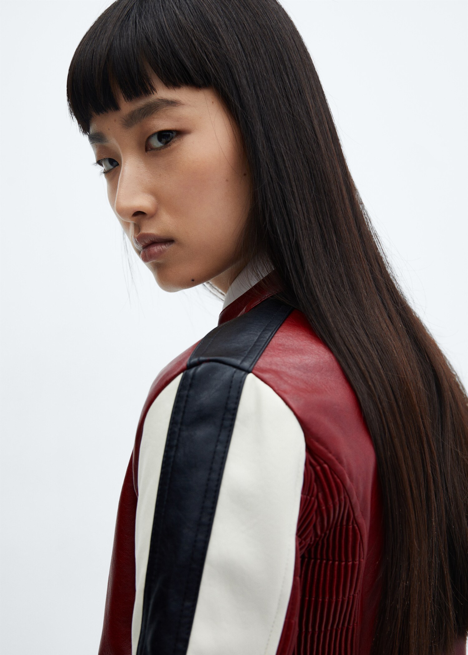 Leather-effect biker jacket - Details of the article 1