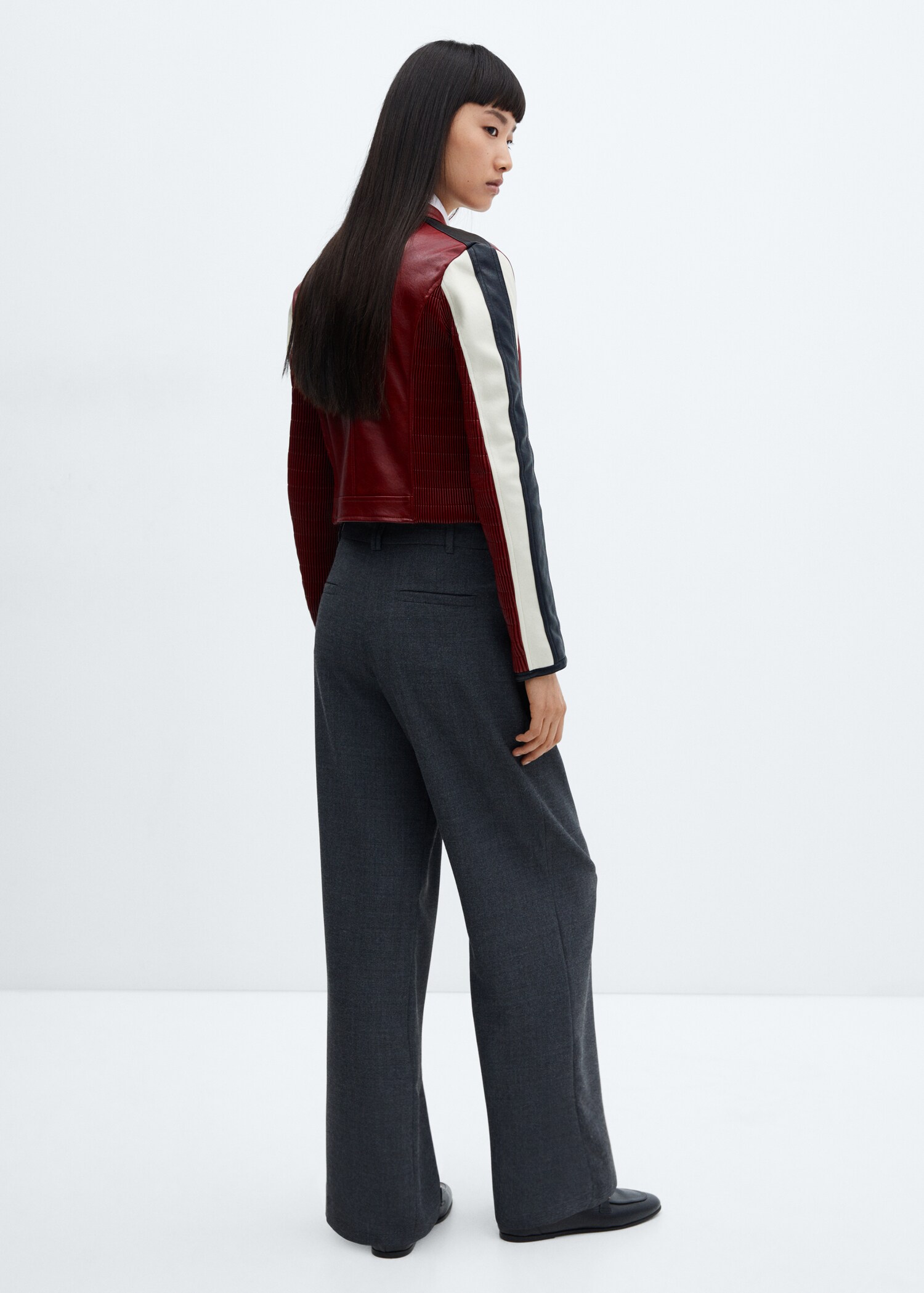 Leather-effect biker jacket - Reverse of the article