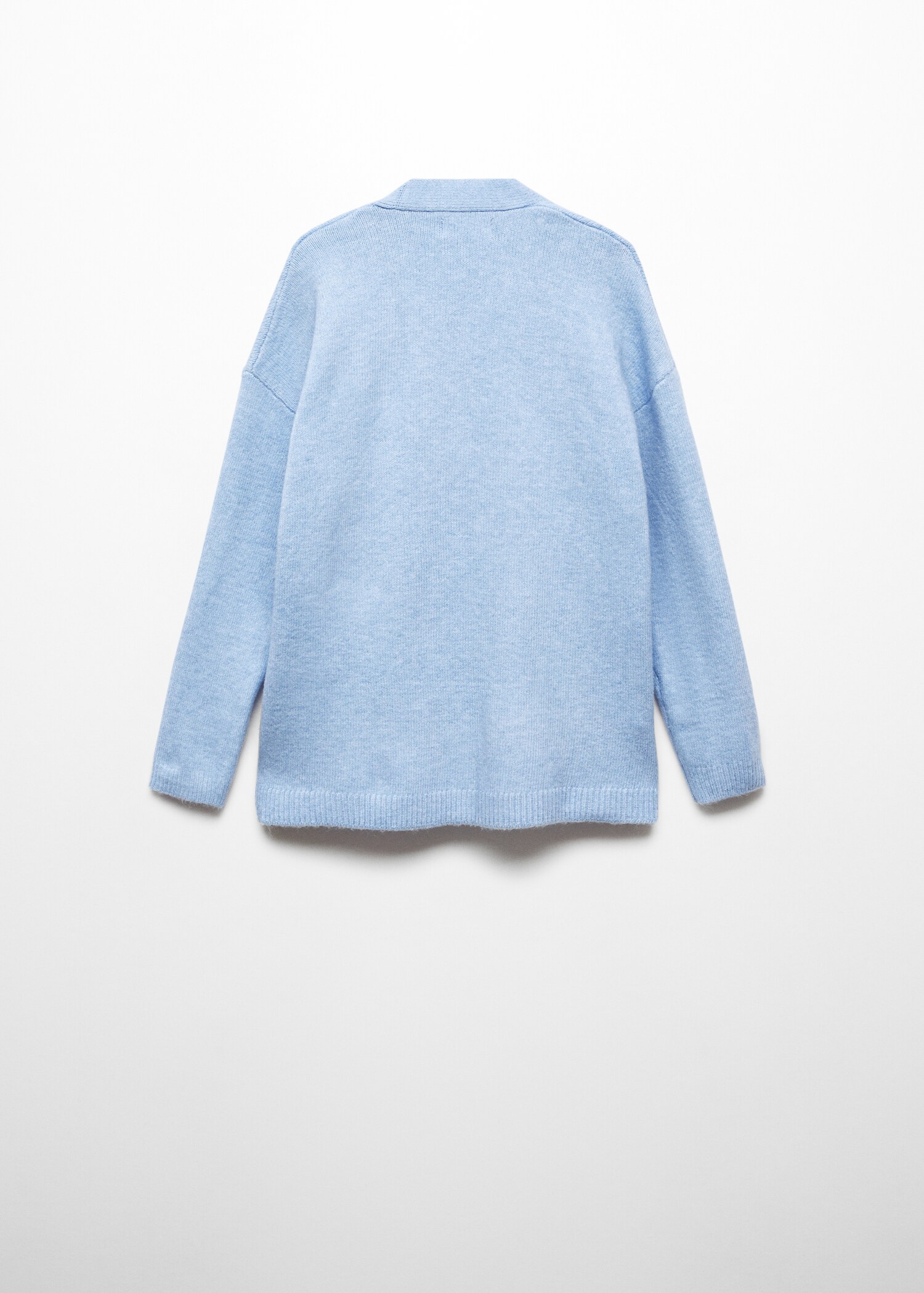 Knit long cardigan - Reverse of the article