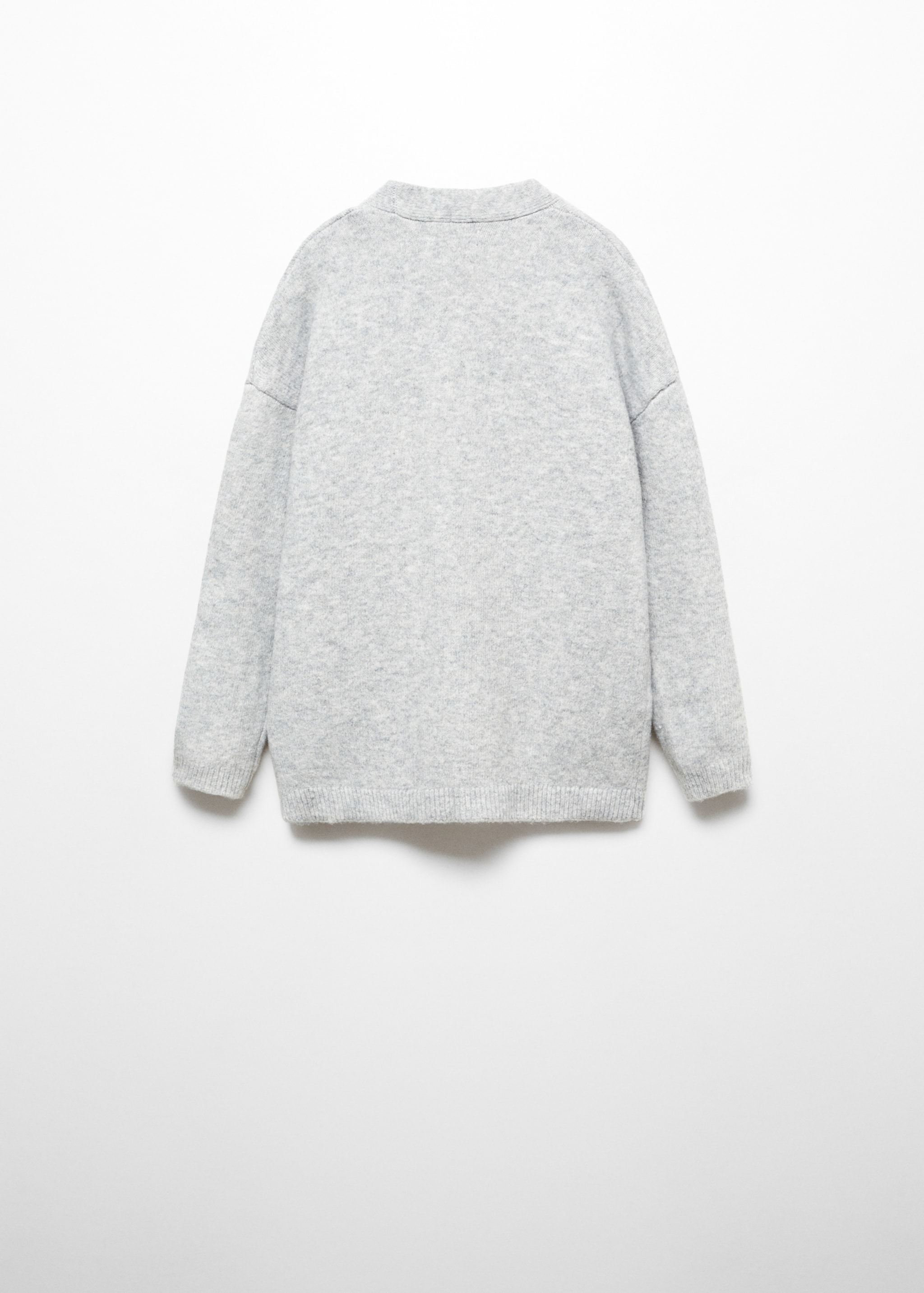 Knit long cardigan - Reverse of the article