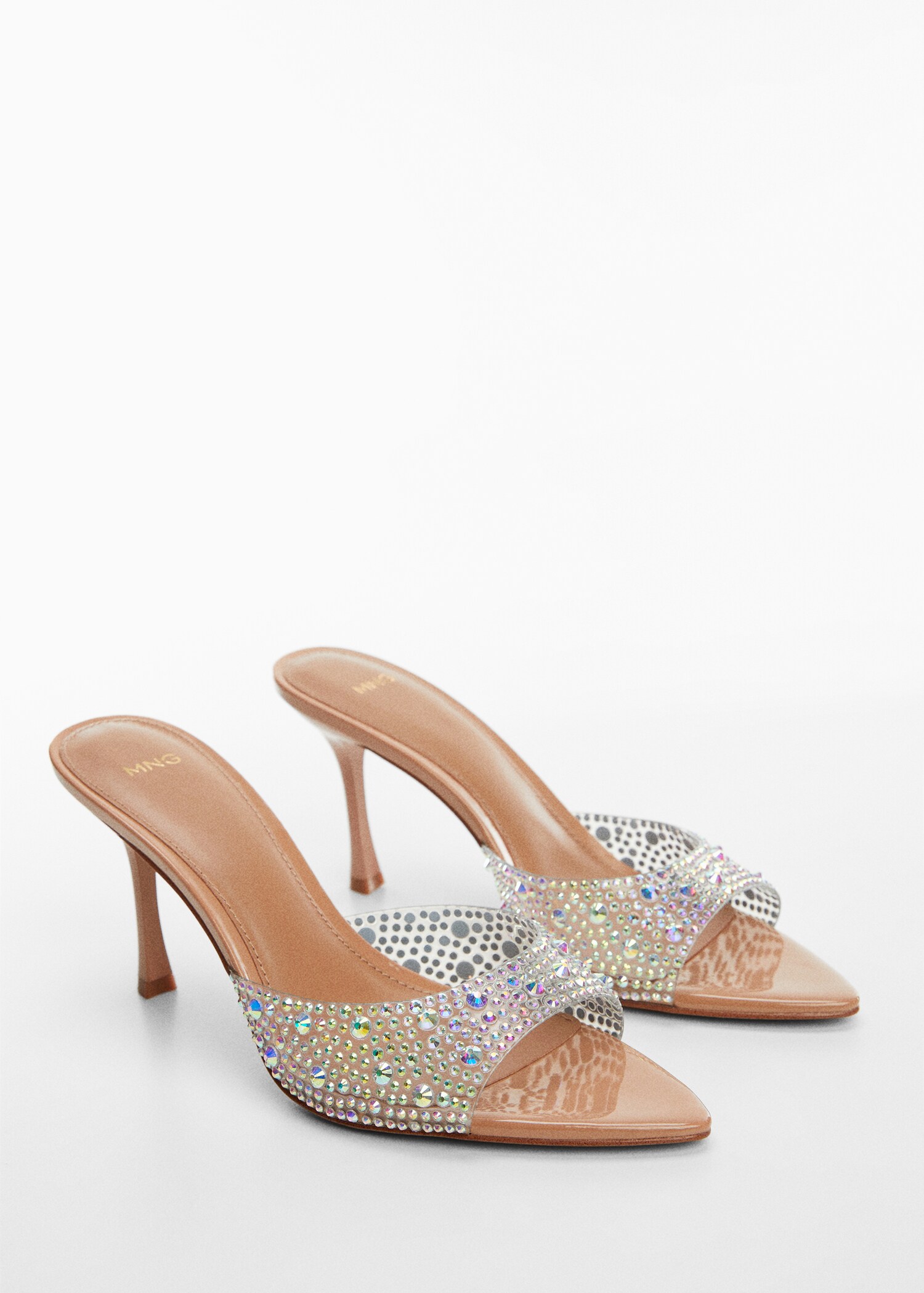 Glitzer-Sandalette mit hohen Absätzen - Mittlere Ansicht