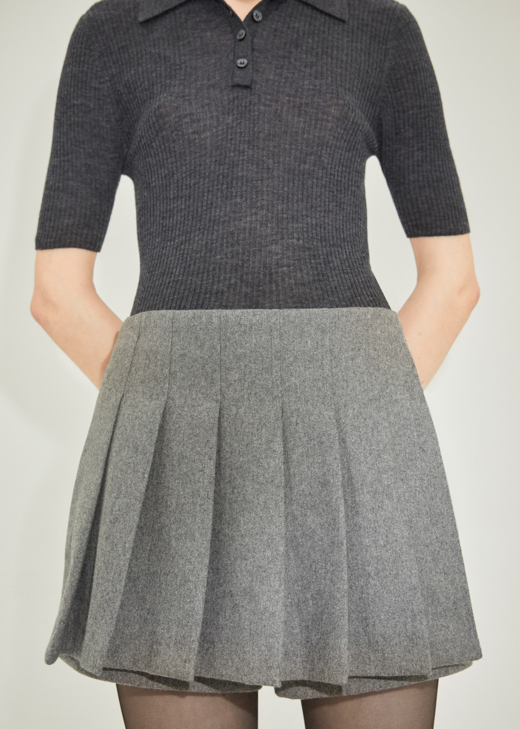 Gonna pantalone plissettata online