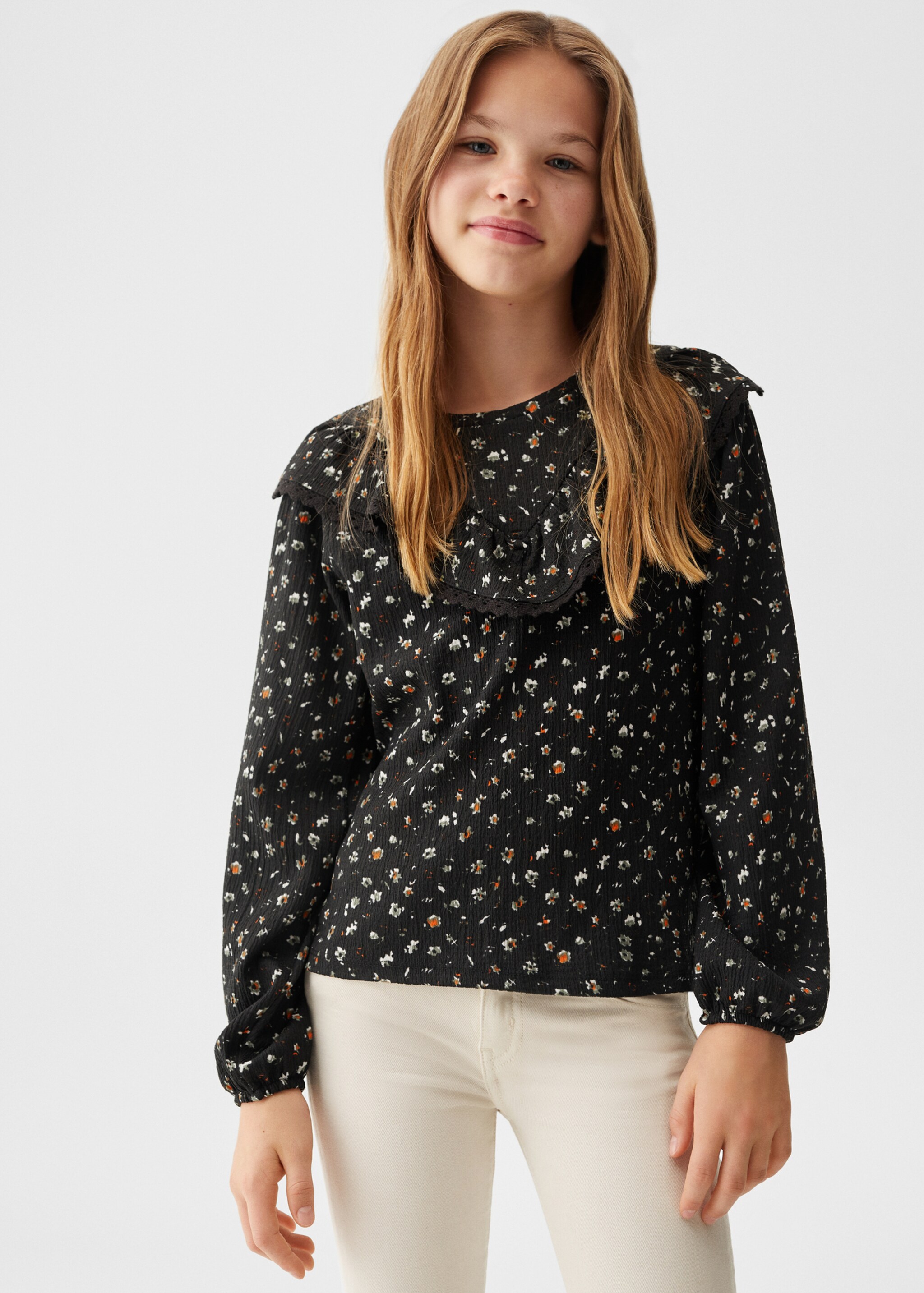 Floral long sleeve t-shirt - Medium plane