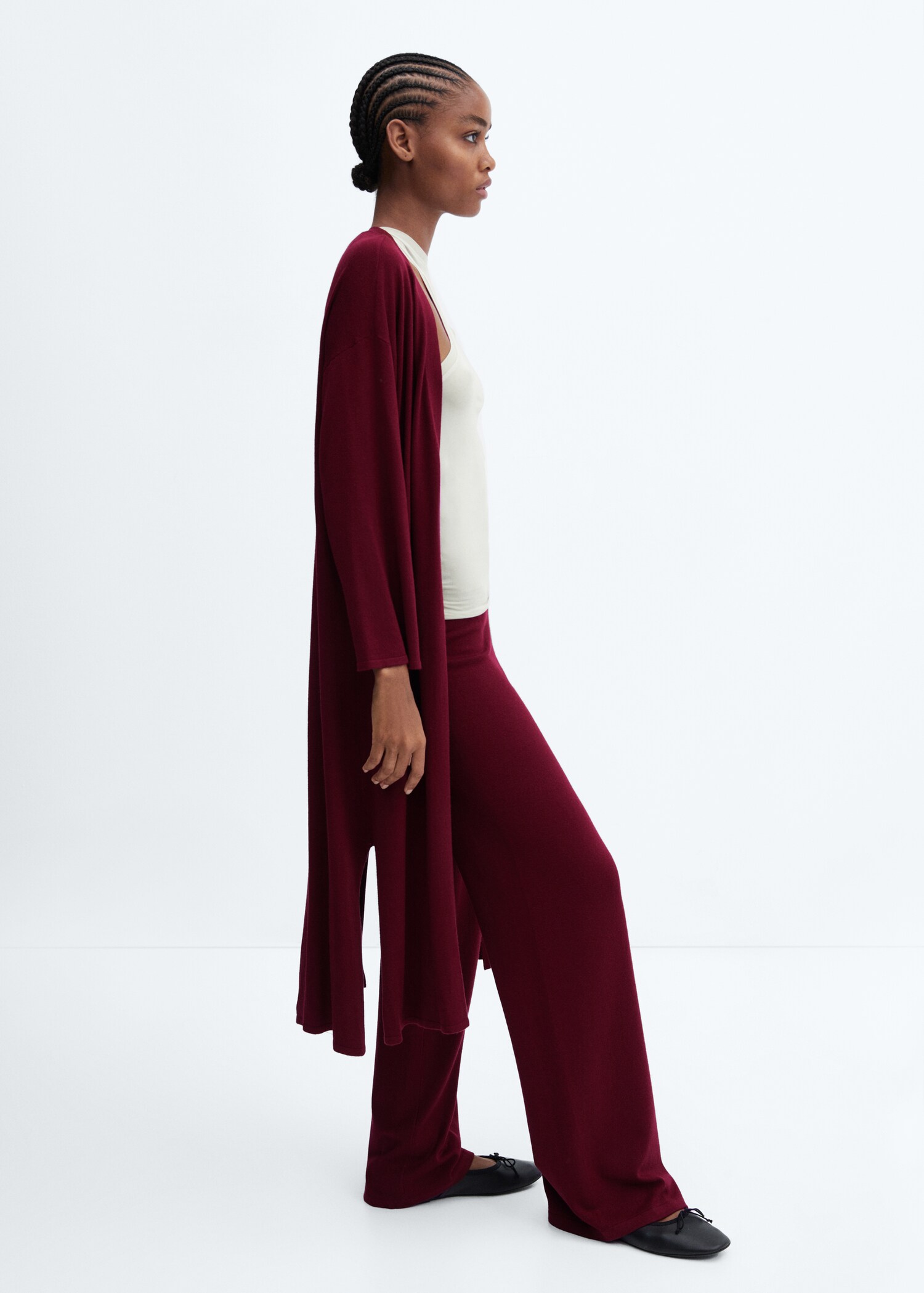 Fine knit long cardigan - Details of the article 1