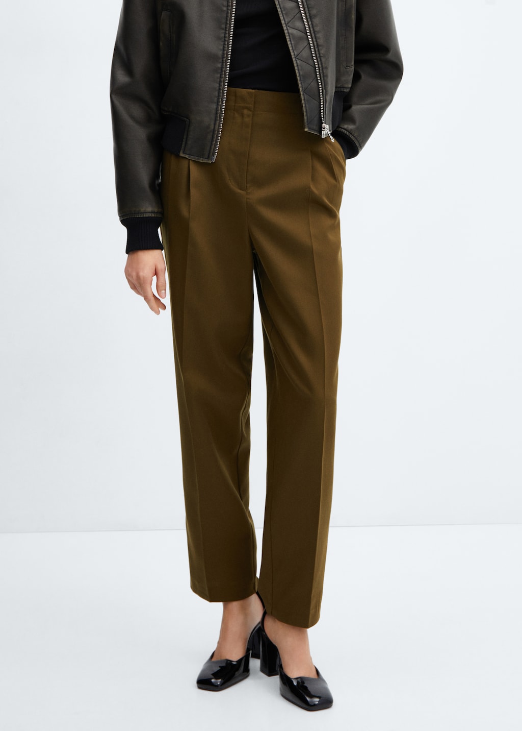 Dart high waist trousers Women MANGO OUTLET United Kingdom