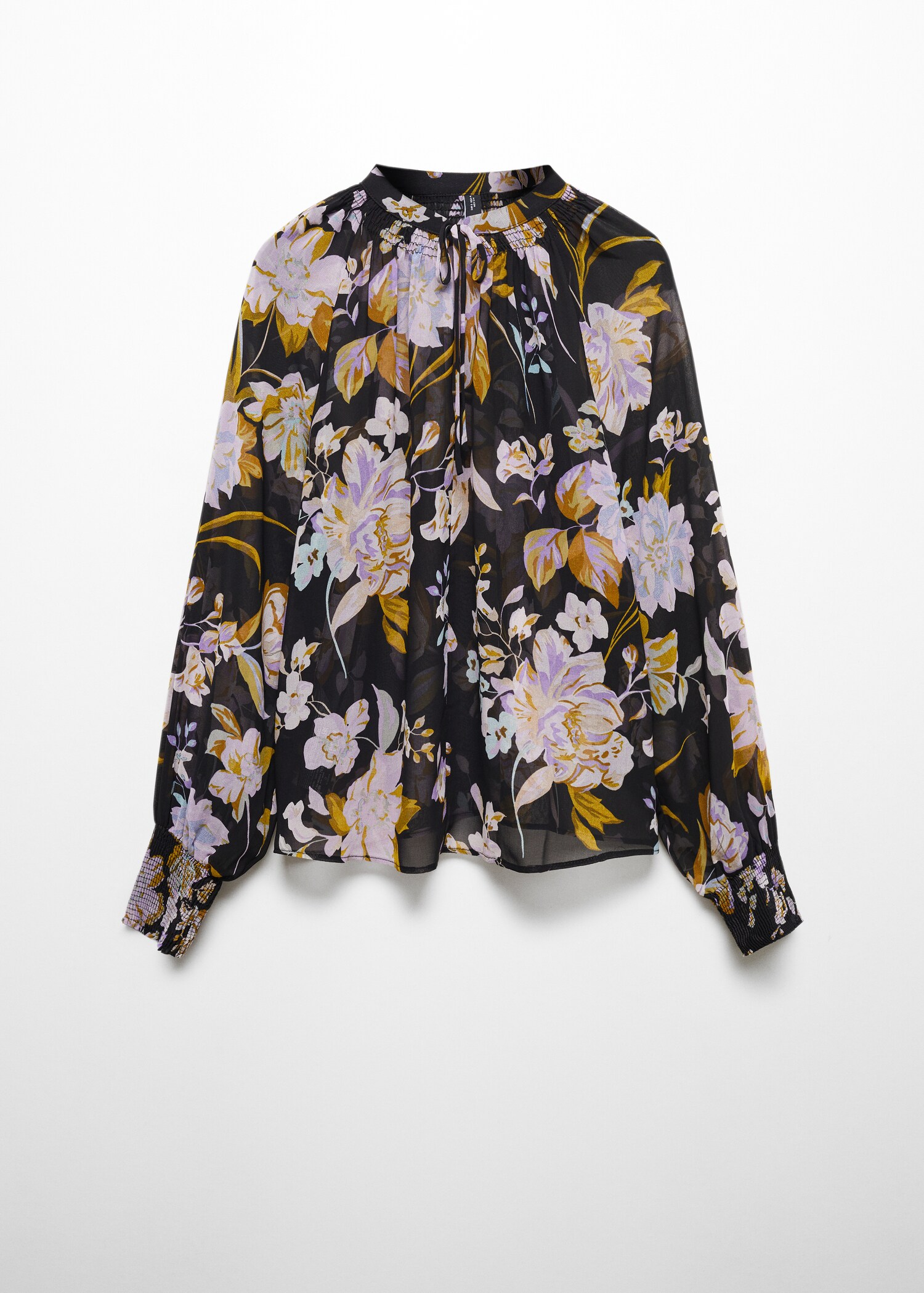 Printed puff sleeve blouse - Article without model