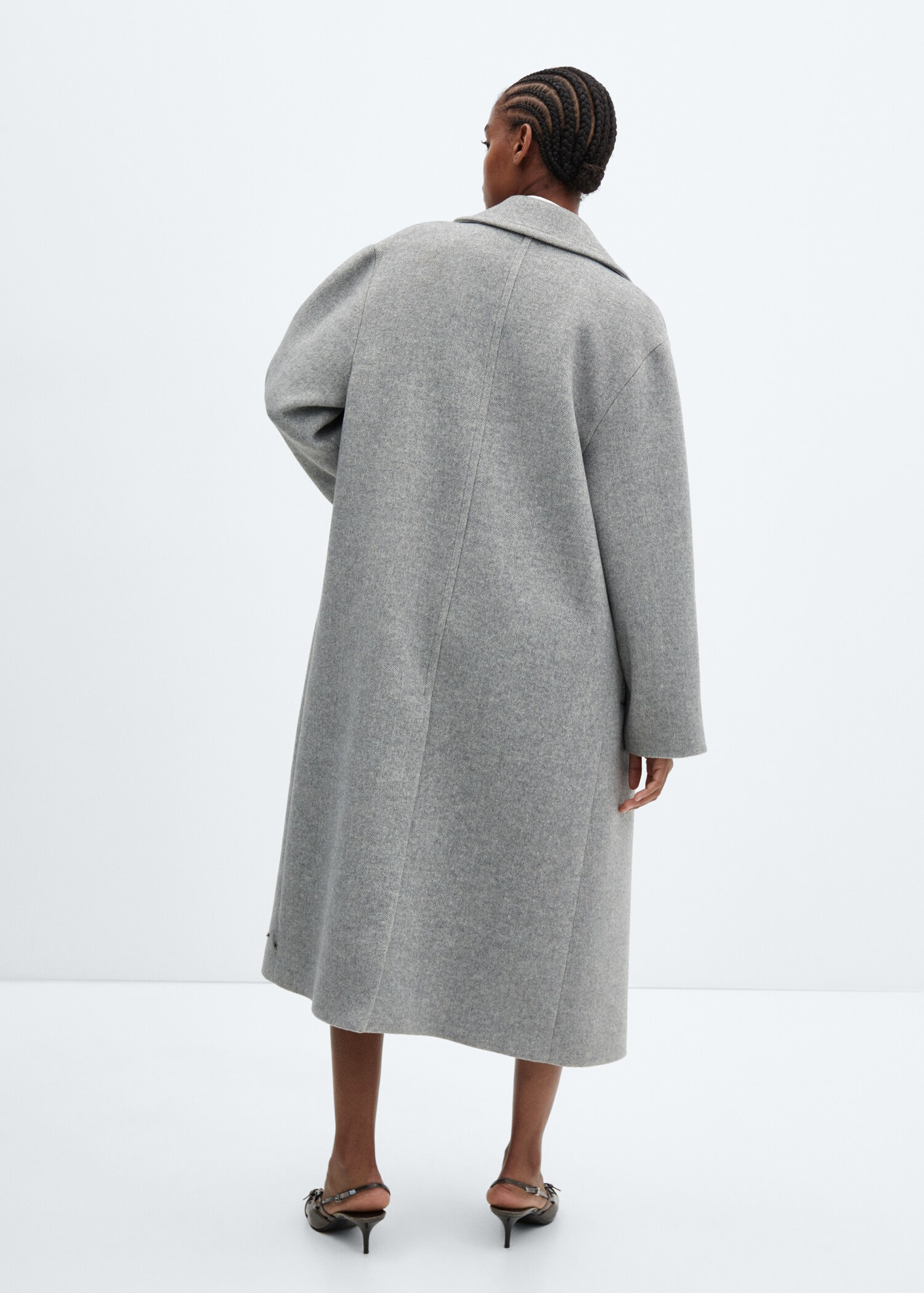 Abrigo lana oversize - Reverso del artículo