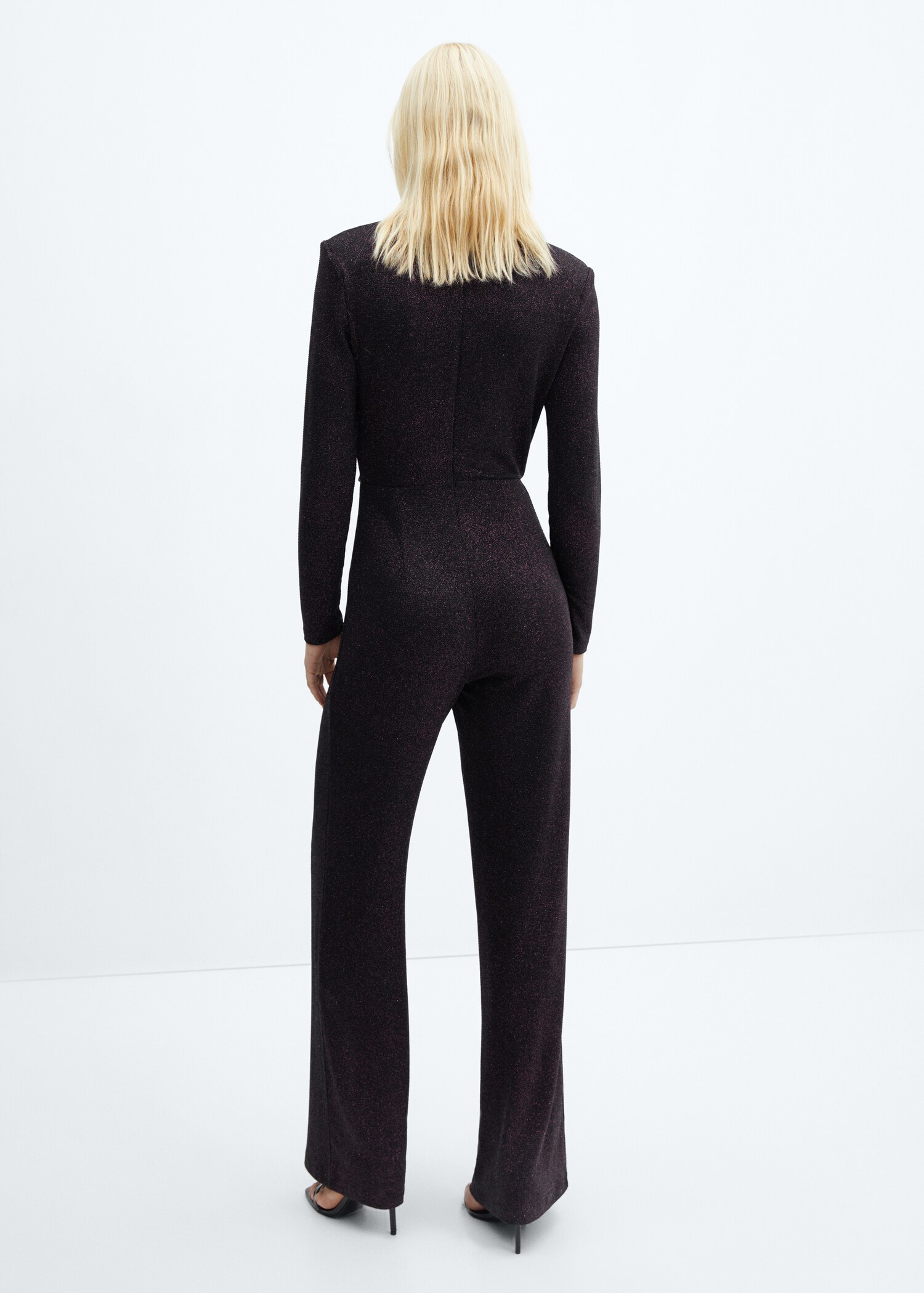 Draped lurex jumpsuit - Reverse of the article