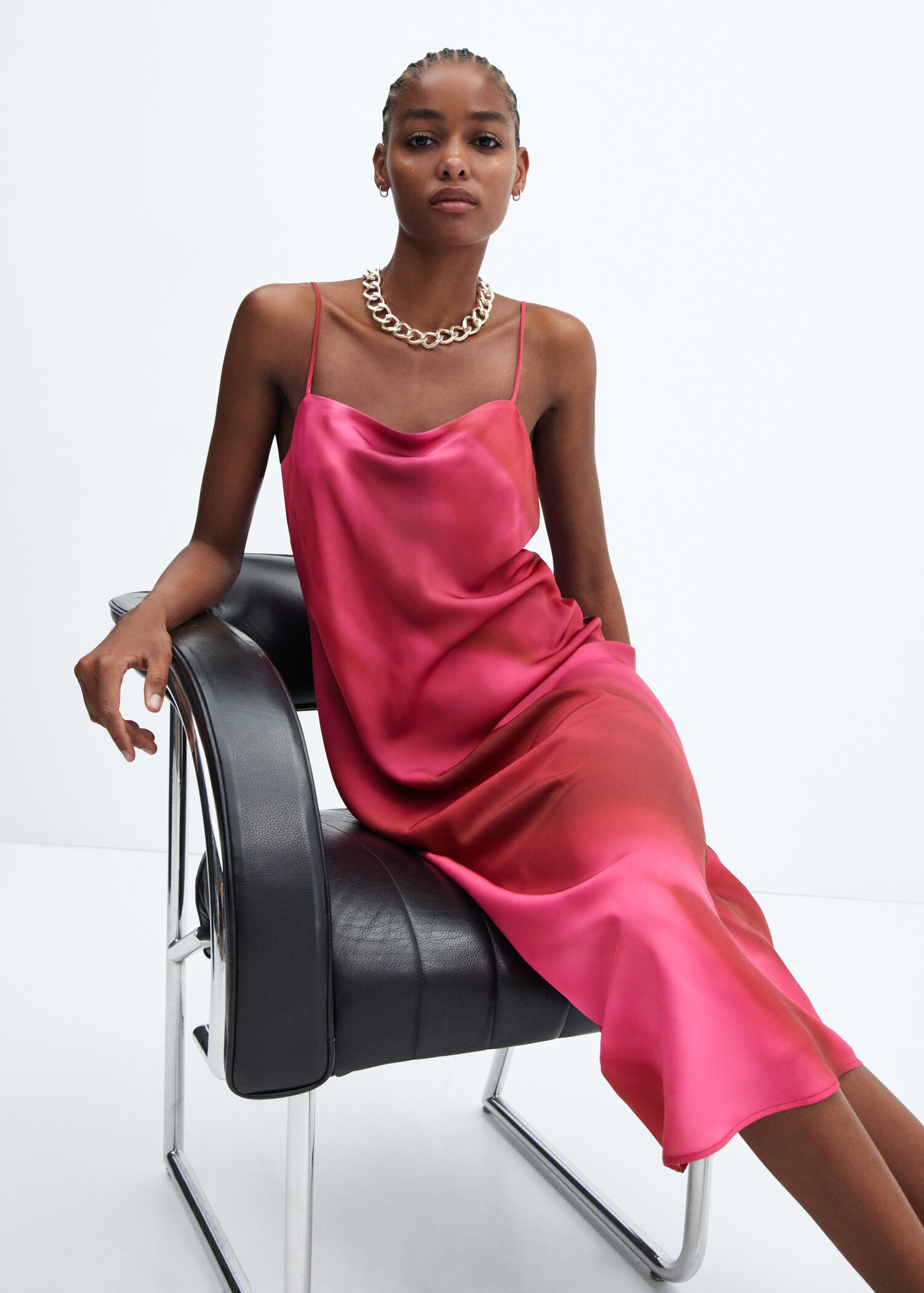 Vestido satinado degradado - Detalle del artículo 2