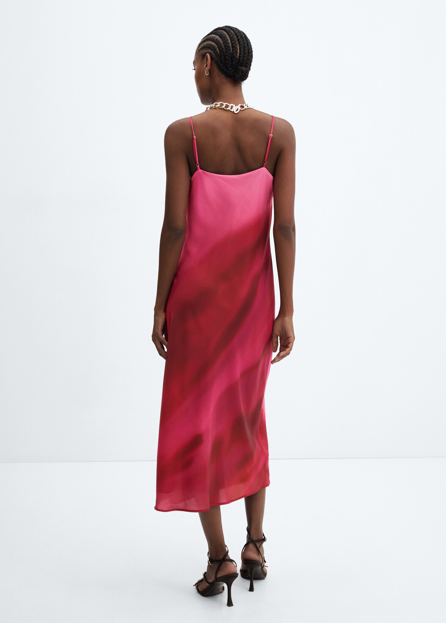 Vestido satinado degradado - Reverso del artículo