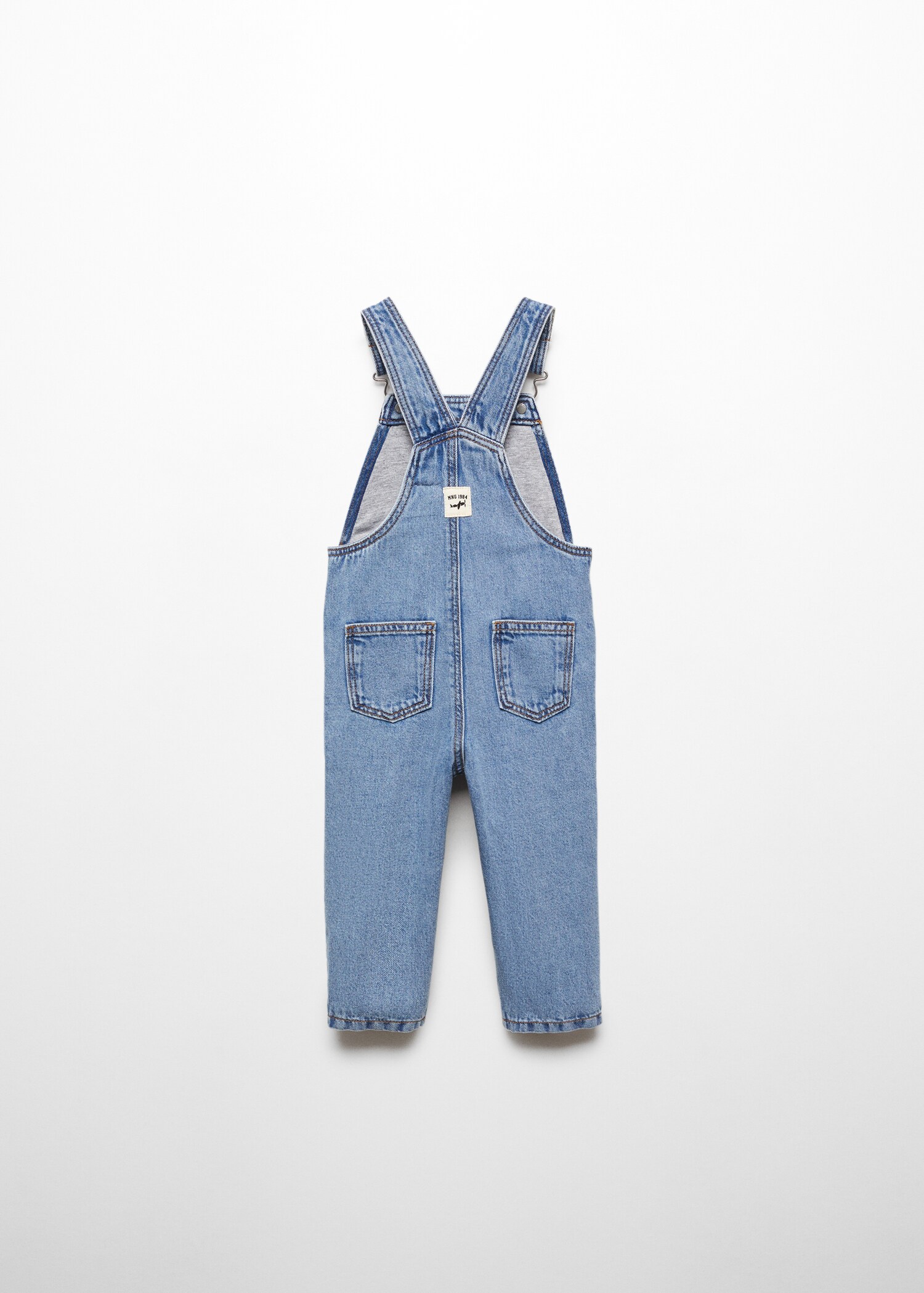 Lined denim dungarees - Reverse of the article