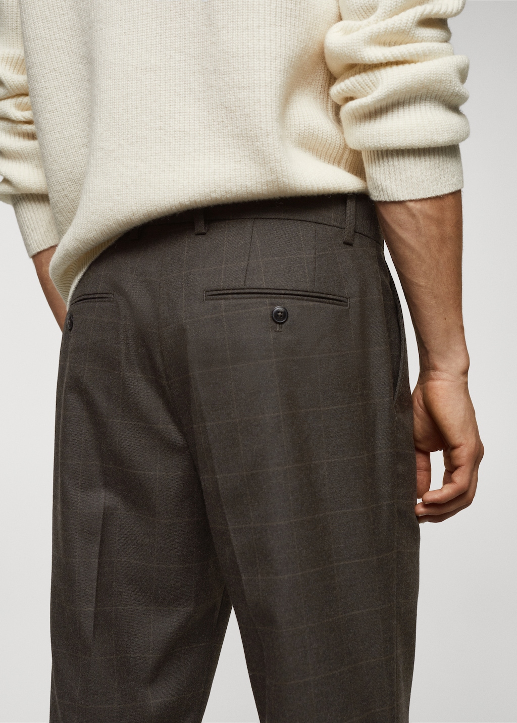 Sami Miro Vintage - Double V Open Seam Pants in White Rib