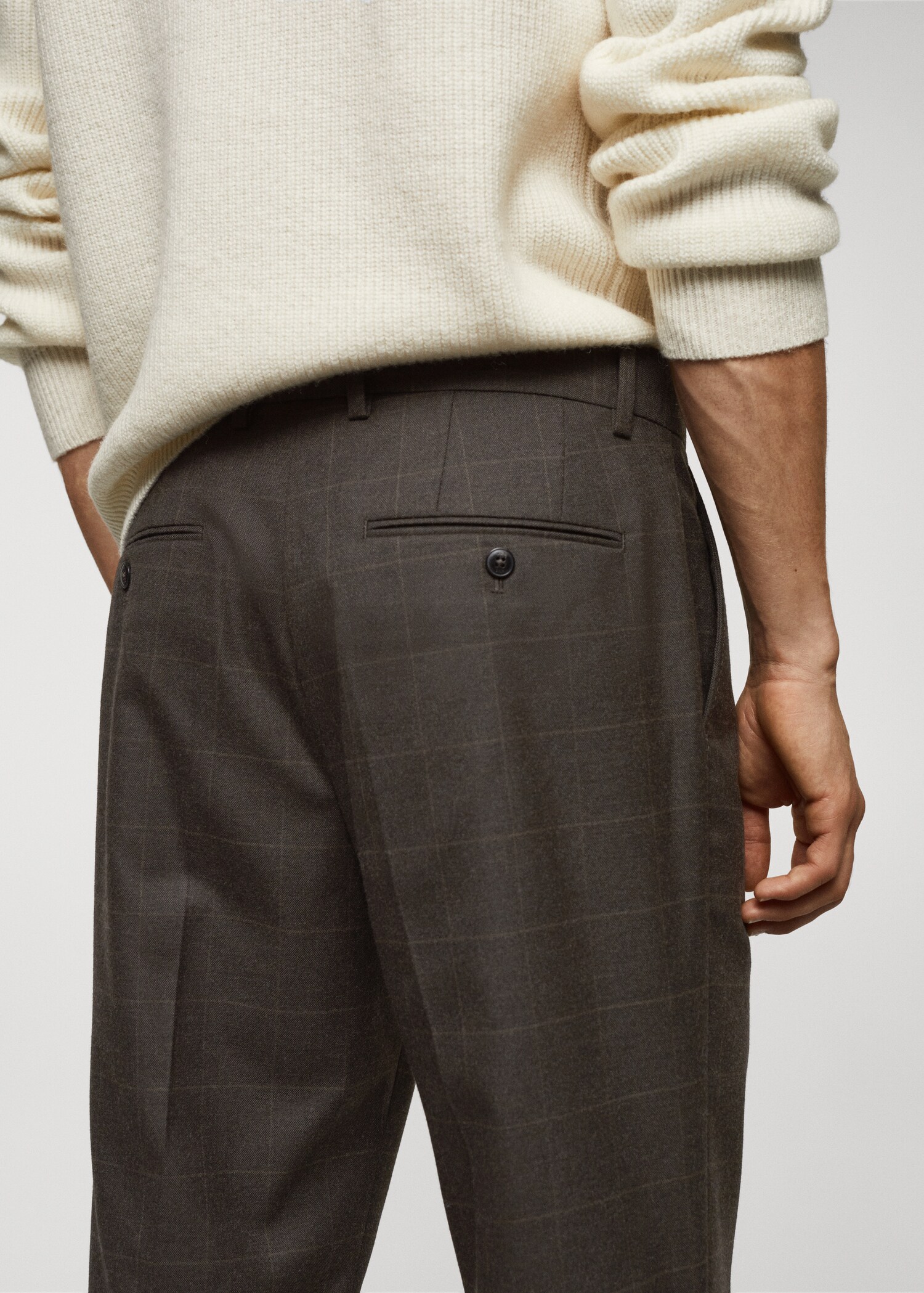 Karierte Slim Fit-Hose - Detail des Artikels 4