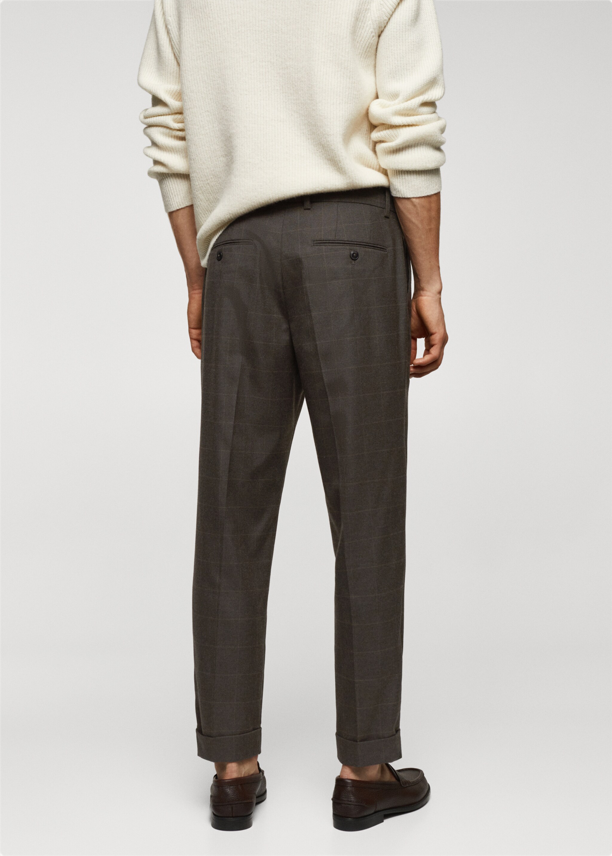 Slim-fit check-print trousers - Reverse of the article