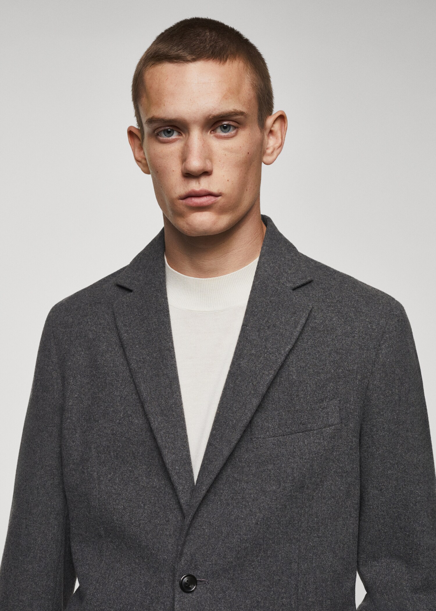 Veste slim fit laine à petits carreaux - Détail de l'article 1